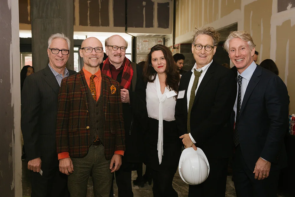 Robert LuPone, Will Cantler, Stephen Willems, Jessica Chase, Bernie Telsey and Blake West at the groundbreaking for MCC Theater's new home. Photo by Da Ping Luo.
