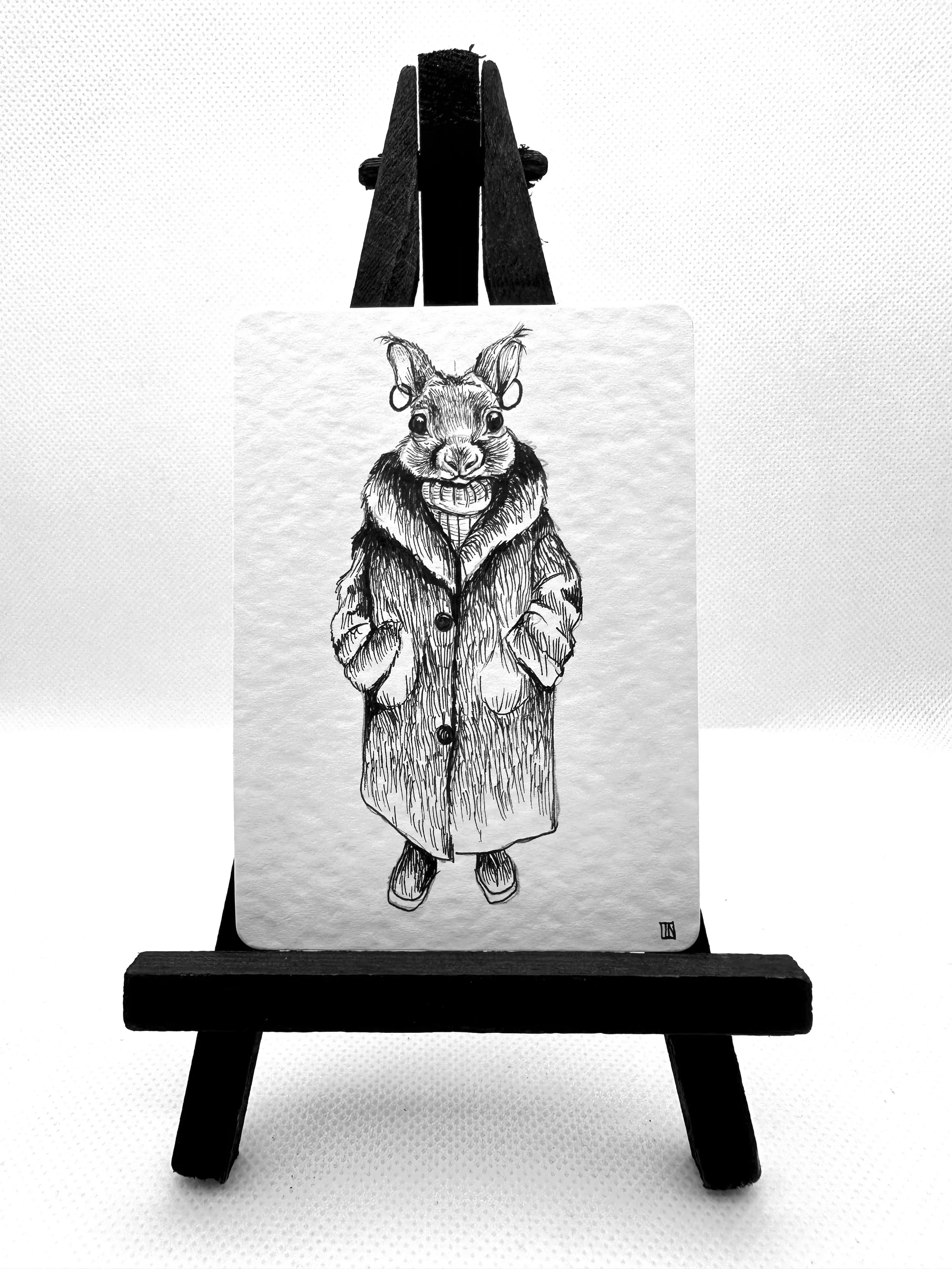 Olivia - Original Ink Drawing (with character tale)