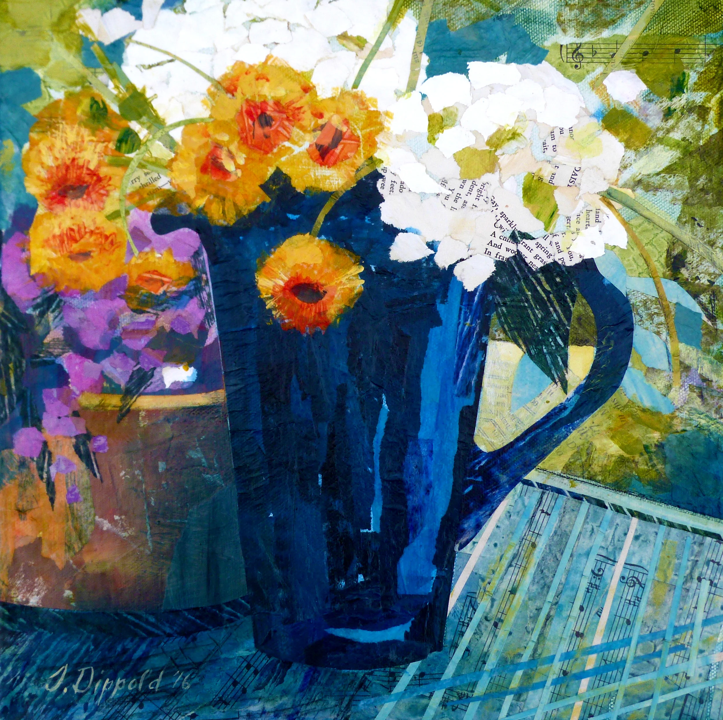 JaneDippold Coreopsis MixedMedia 12x12 350.JPG