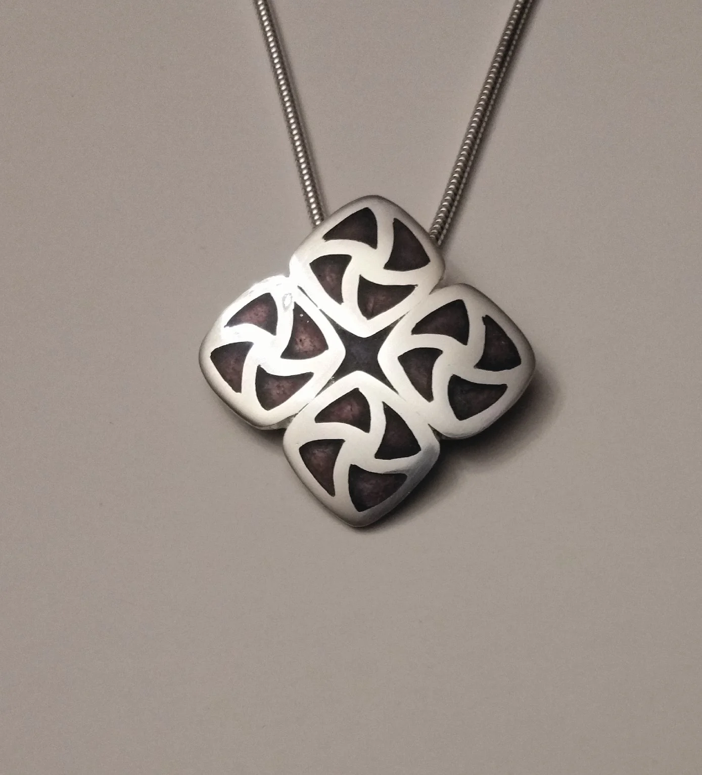 Terri Hickey TH-31 fine silver and enamel 1.5 x 1.5 18 inch chain 250.jpg
