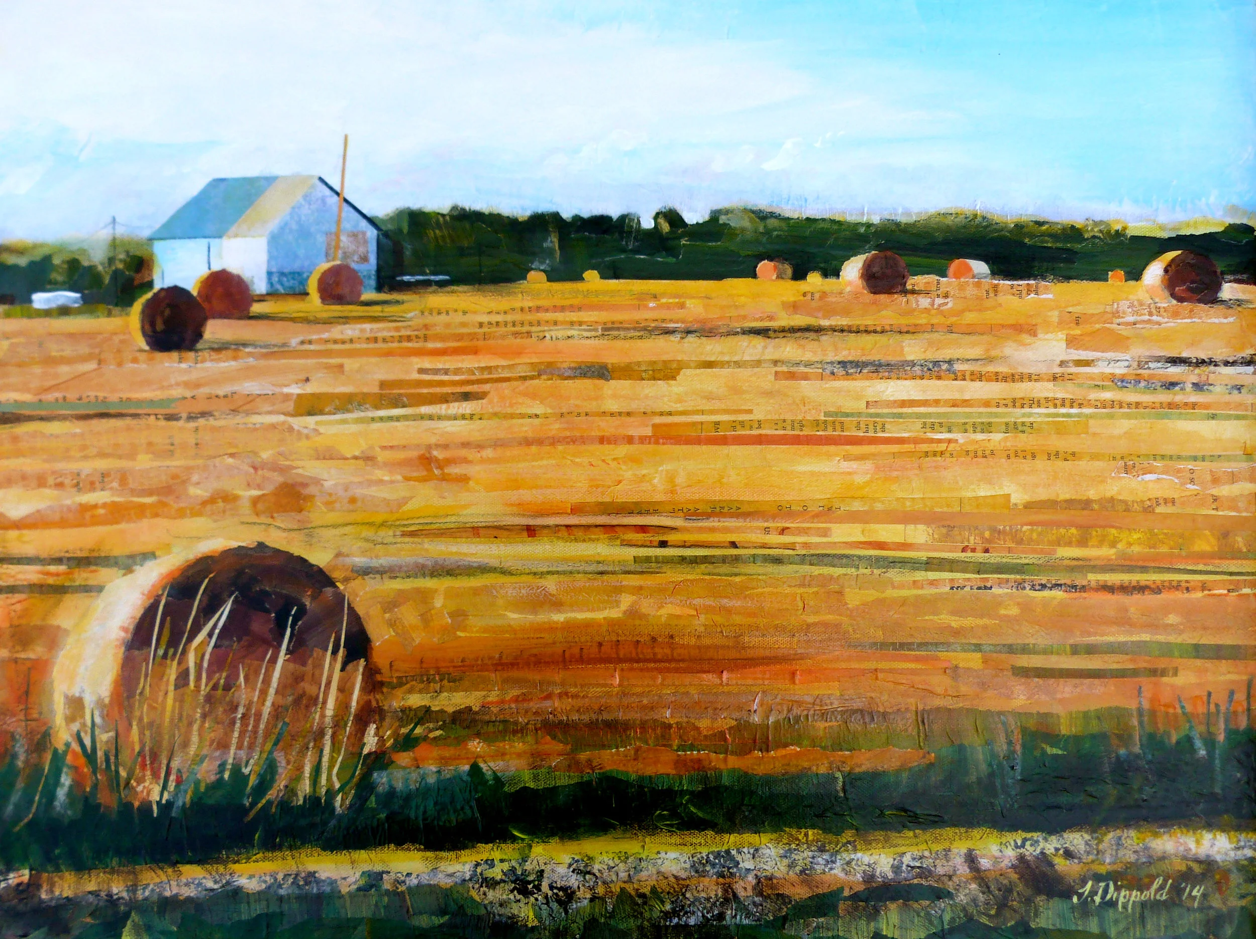 JaneDippold StrawField MixedMedia 18x24 575.JPG