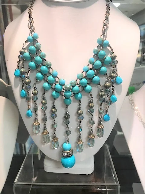 Turquoise and Crystal Necklace