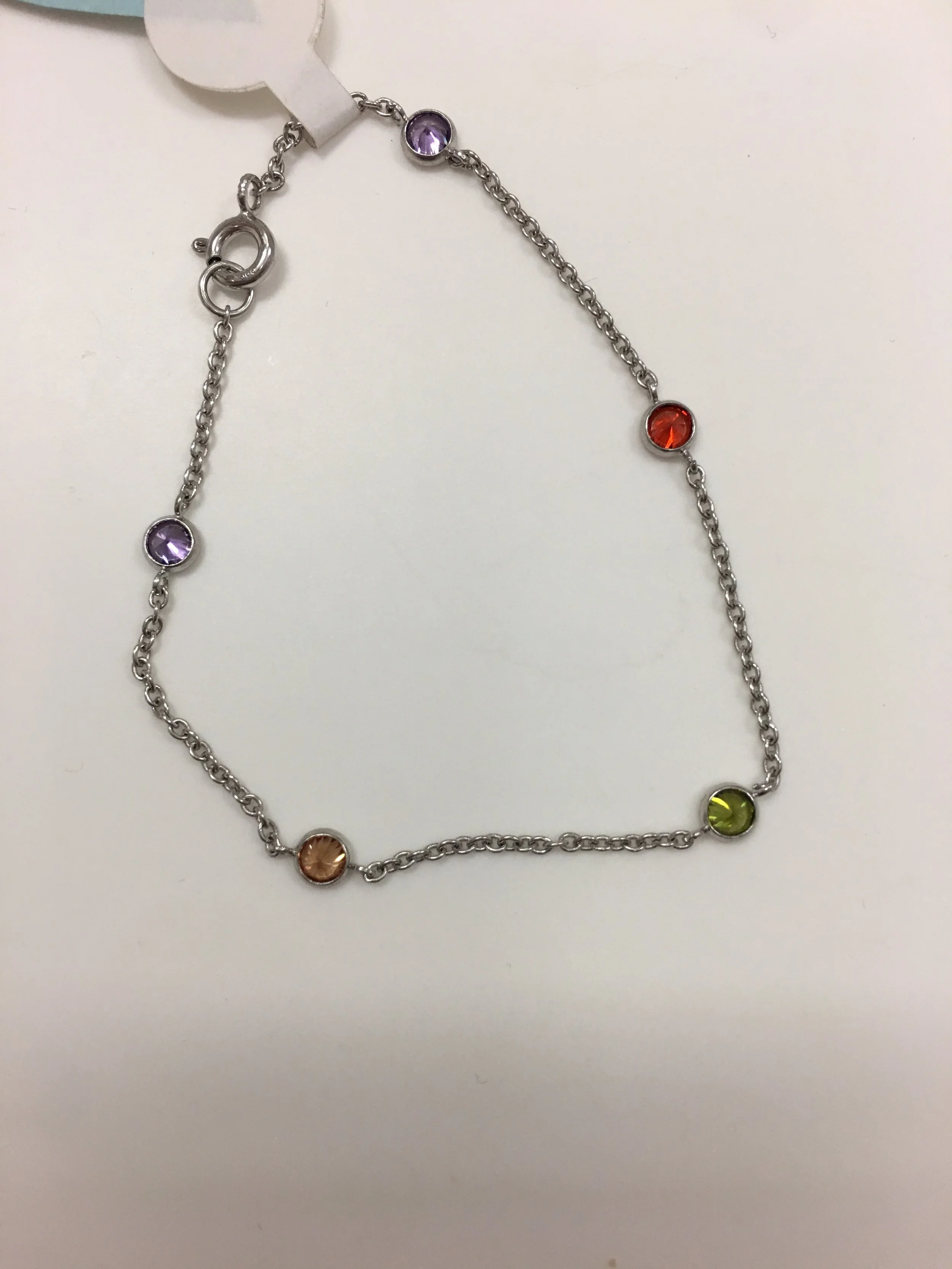 Sterling Silver Gemstones Bracelet