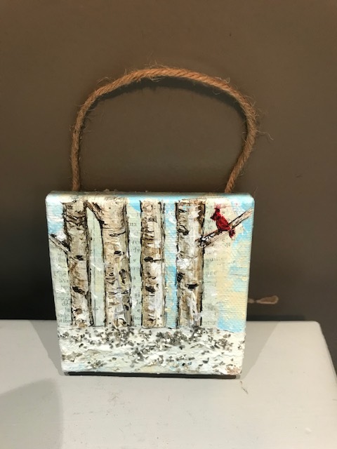 Mini Birch Painting