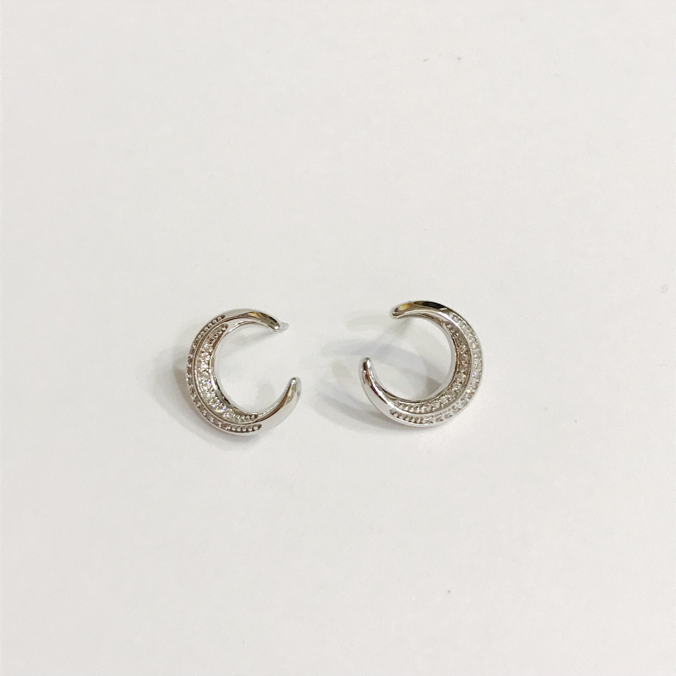 Sterling Silver Crescent Earrings
