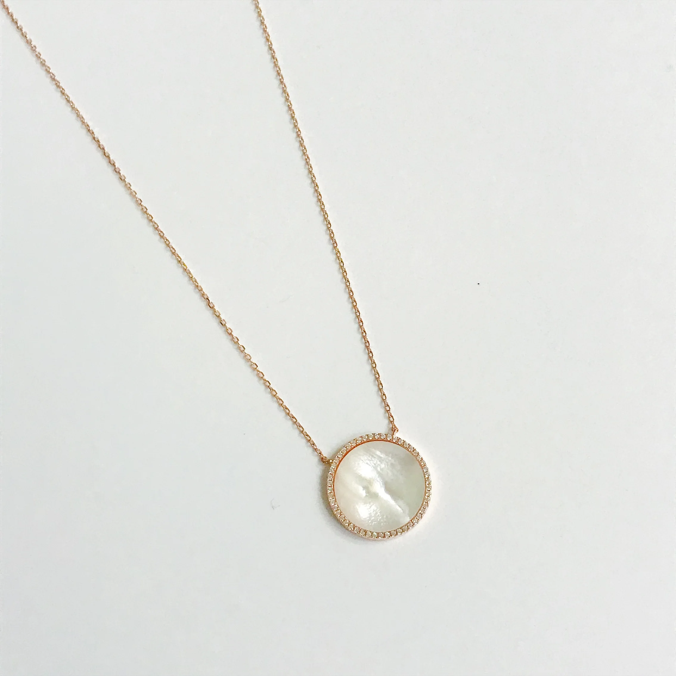 18k Gold Vermeil Circle Necklace
