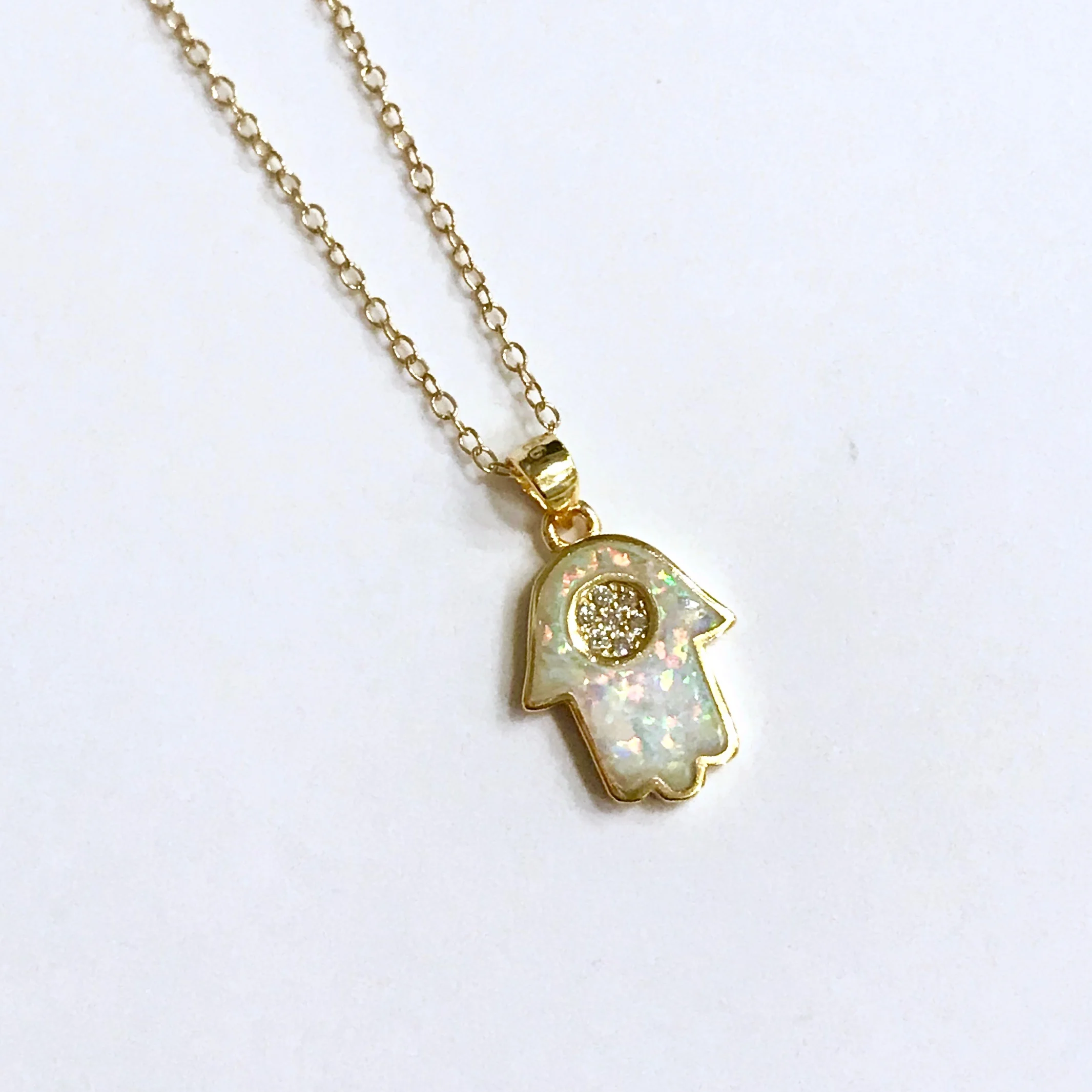 Opal 18K Gold Vermeil Necklace