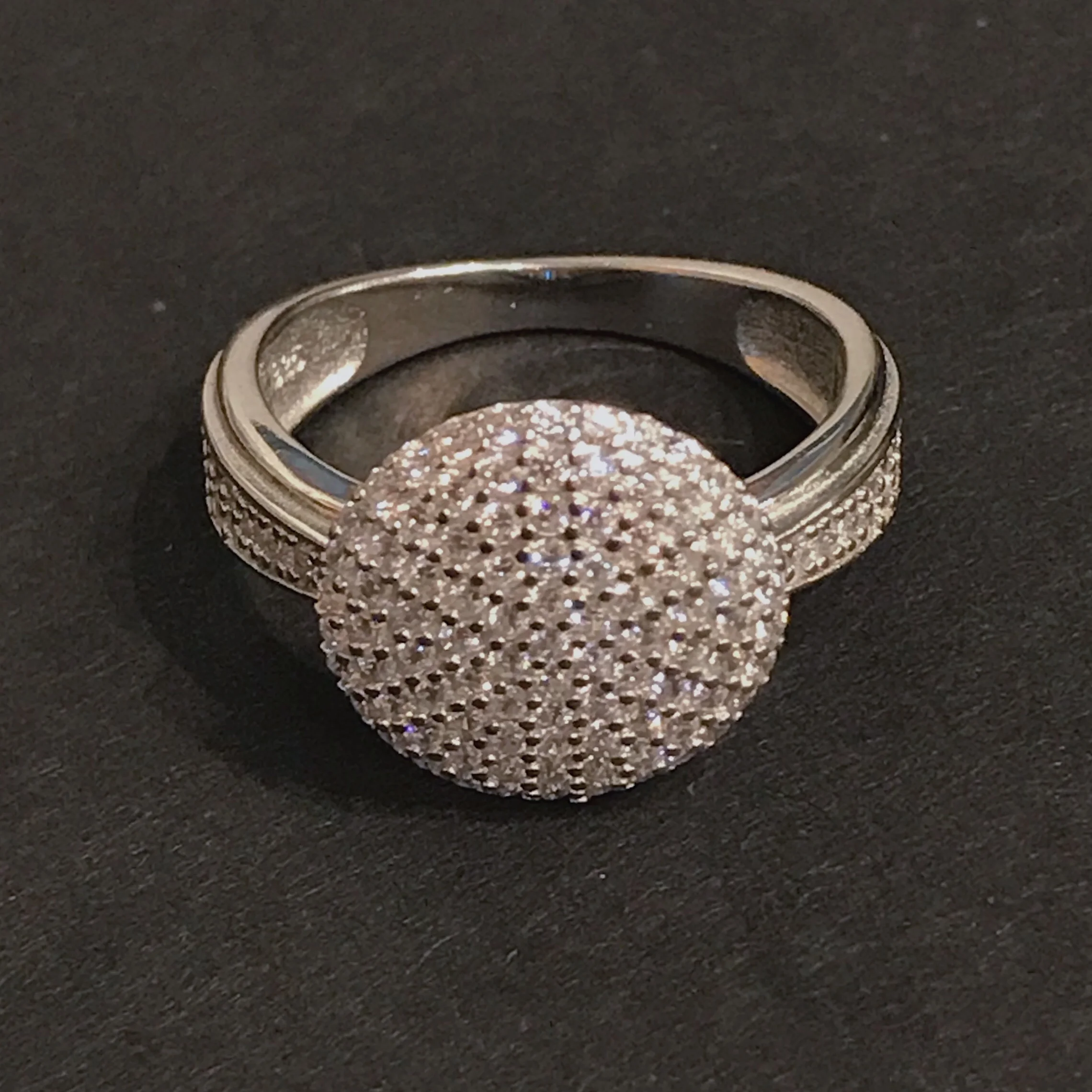 Silver Topaz Circle Ring