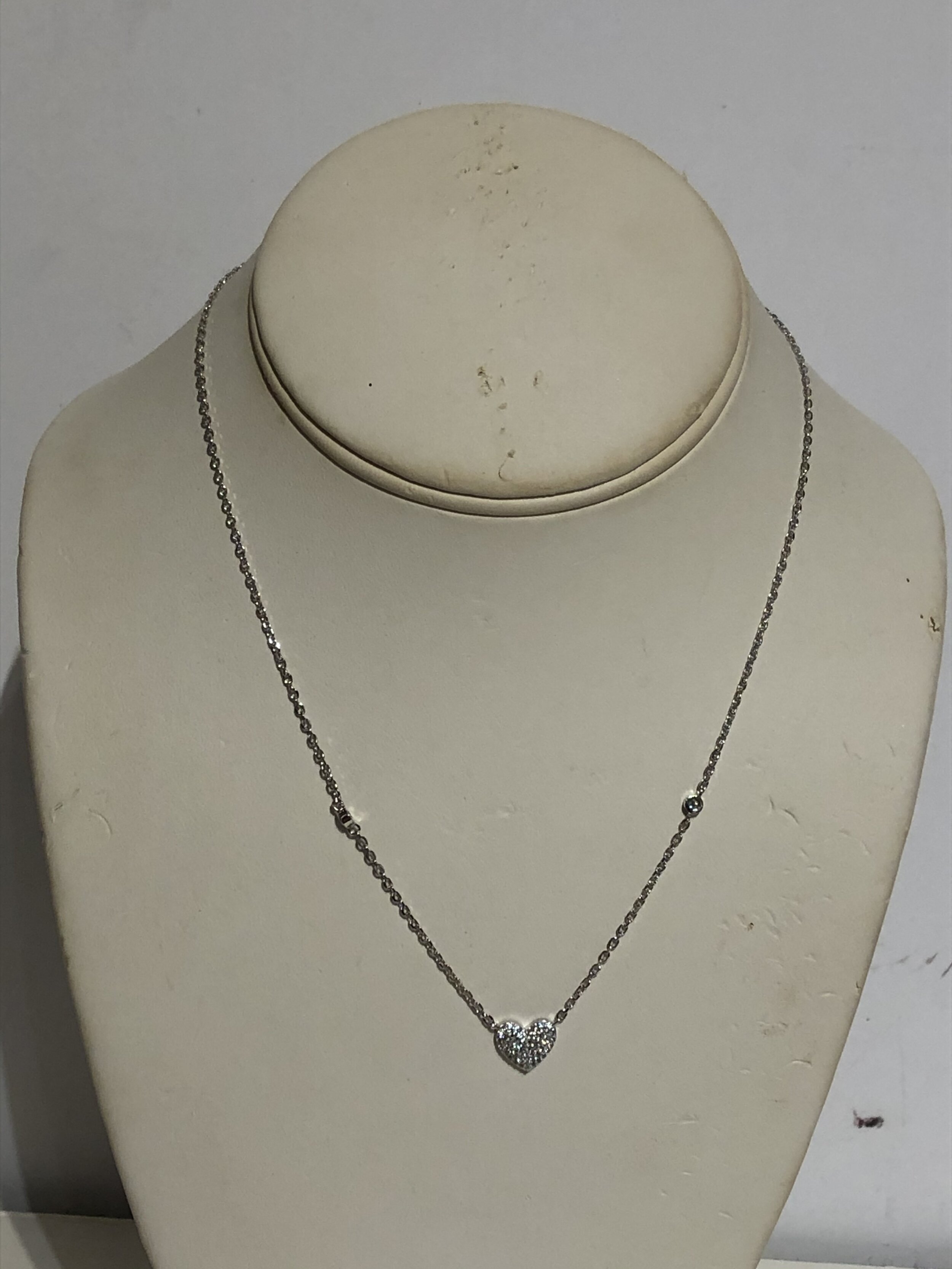 Quartz Heart & Sterling Silver Necklace