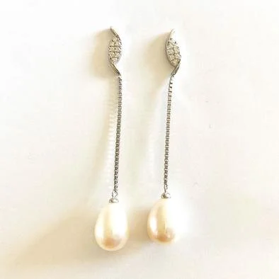 Cultured Pearl Sterling Earrings