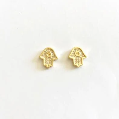 18k Gold Vermeil Hamsa Earrings