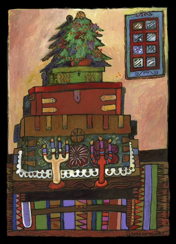 tree on trunks 10x14 teal.jpg