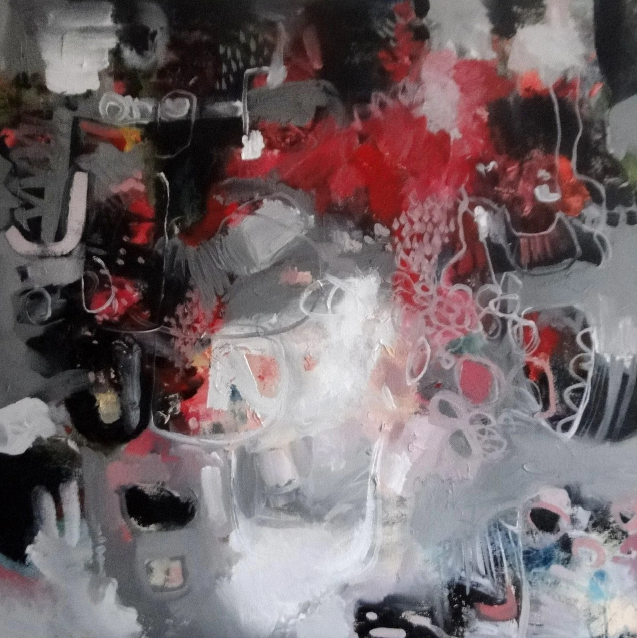 gray day with a little spark 36x36 oil canvas.jpg
