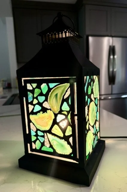 Teal Agate Lantern