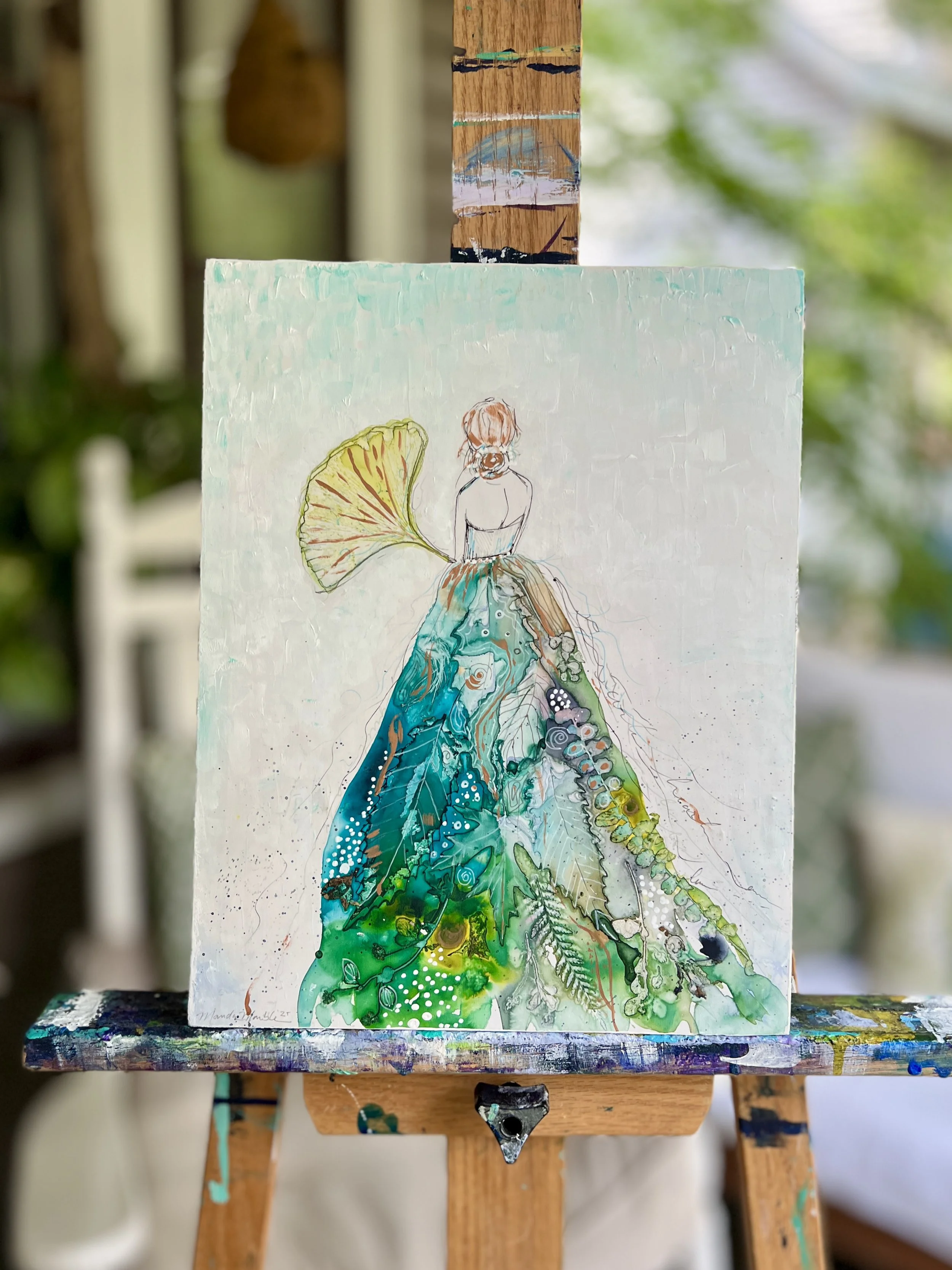 Lady with the Gingko Fan