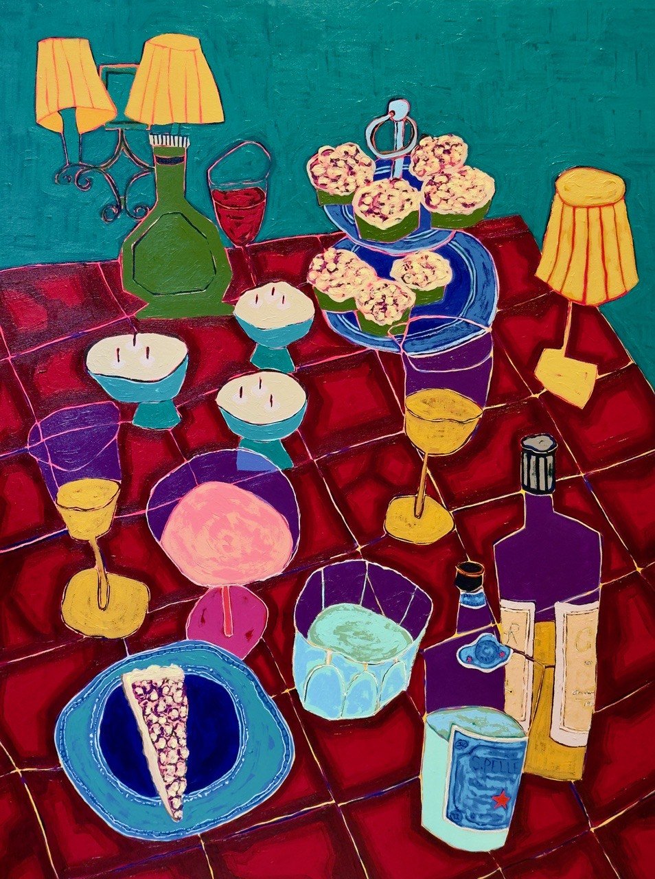 Happy Hour in Baumholder - 30x40- Nazli Brush.jpeg