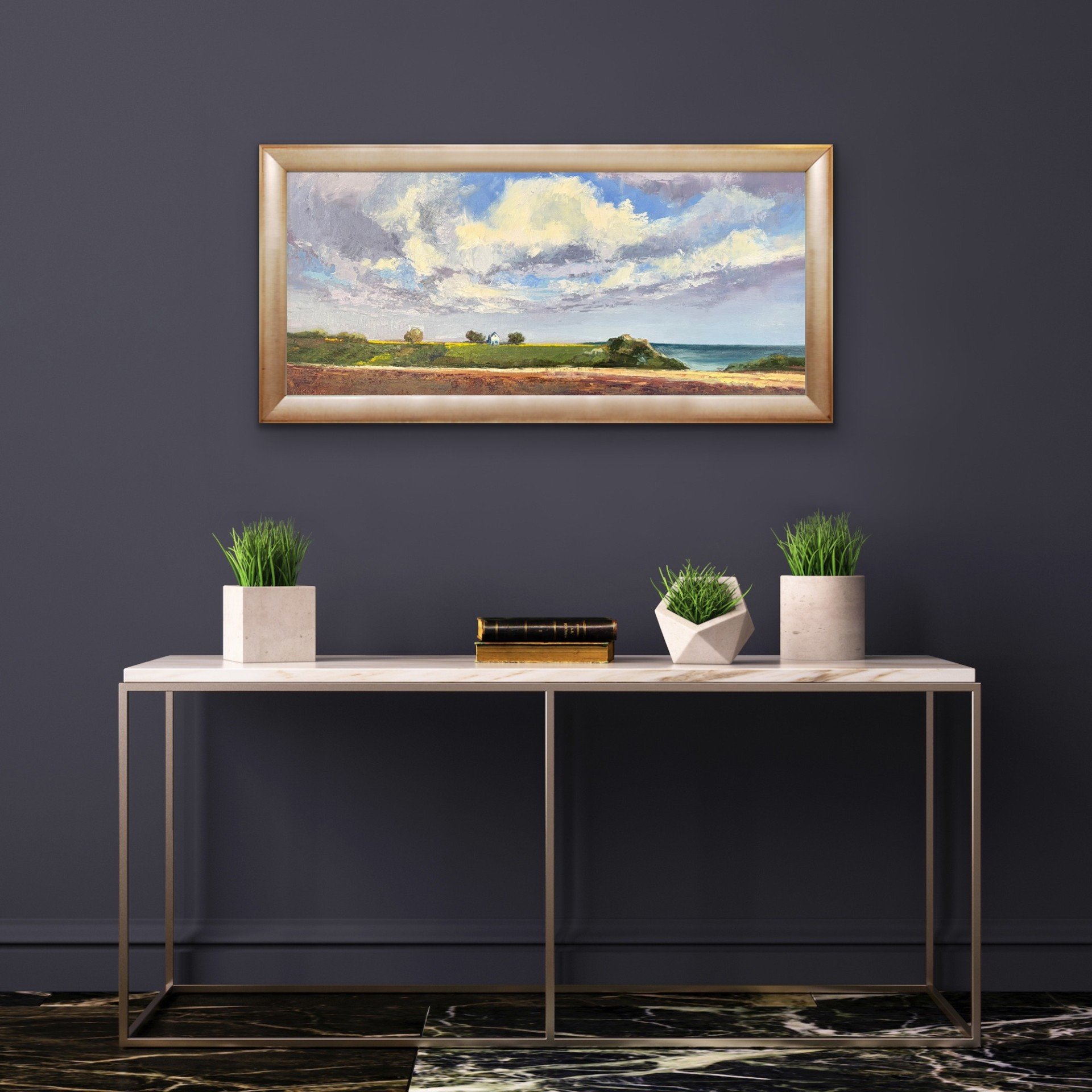 Calm over Normandy framed.jpg