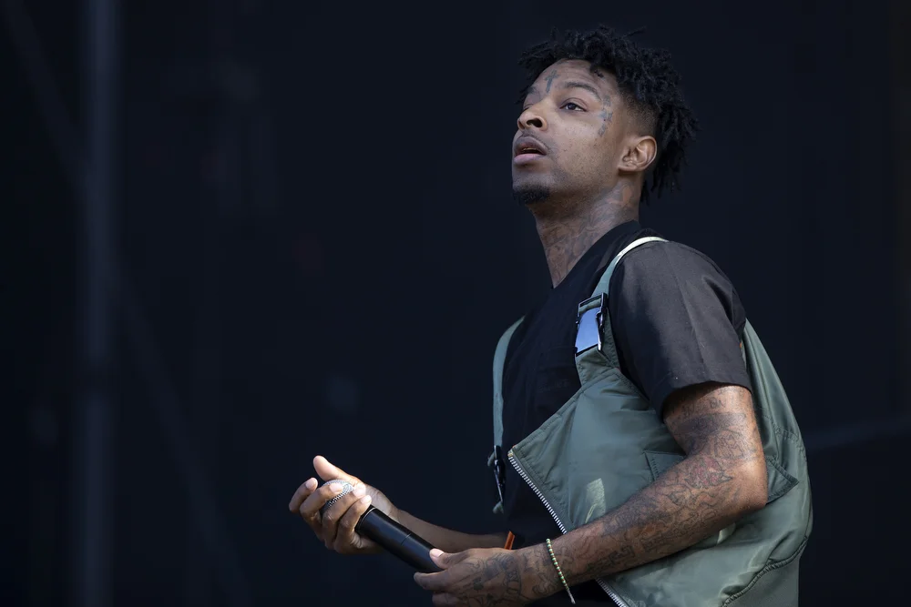 21 Savage performs at Lollapalooza Friday, August 2, 2019, in Chicago. (Erin Hooley/Chicago Tribune)