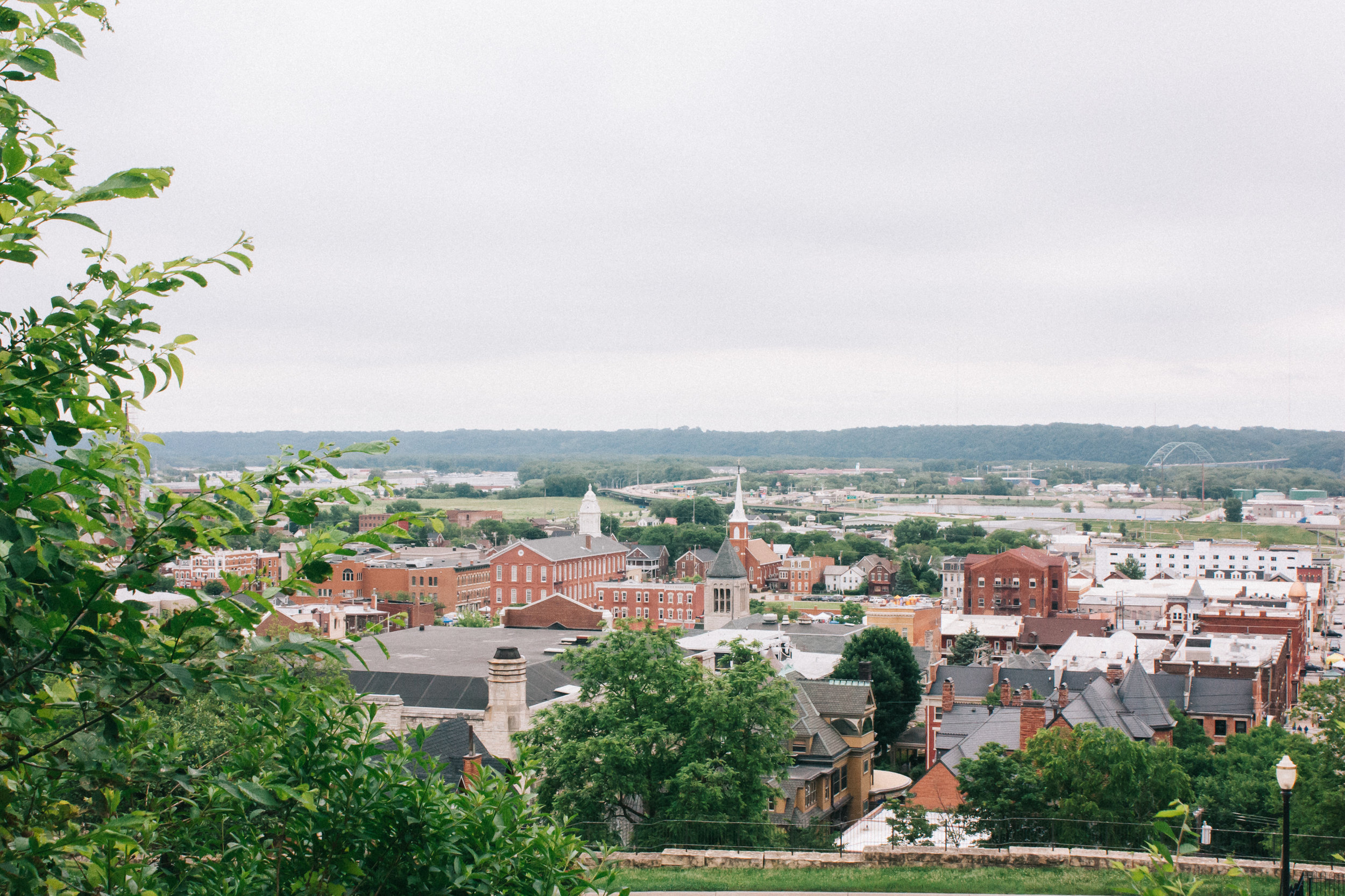 Overlooking downtown Dubuque