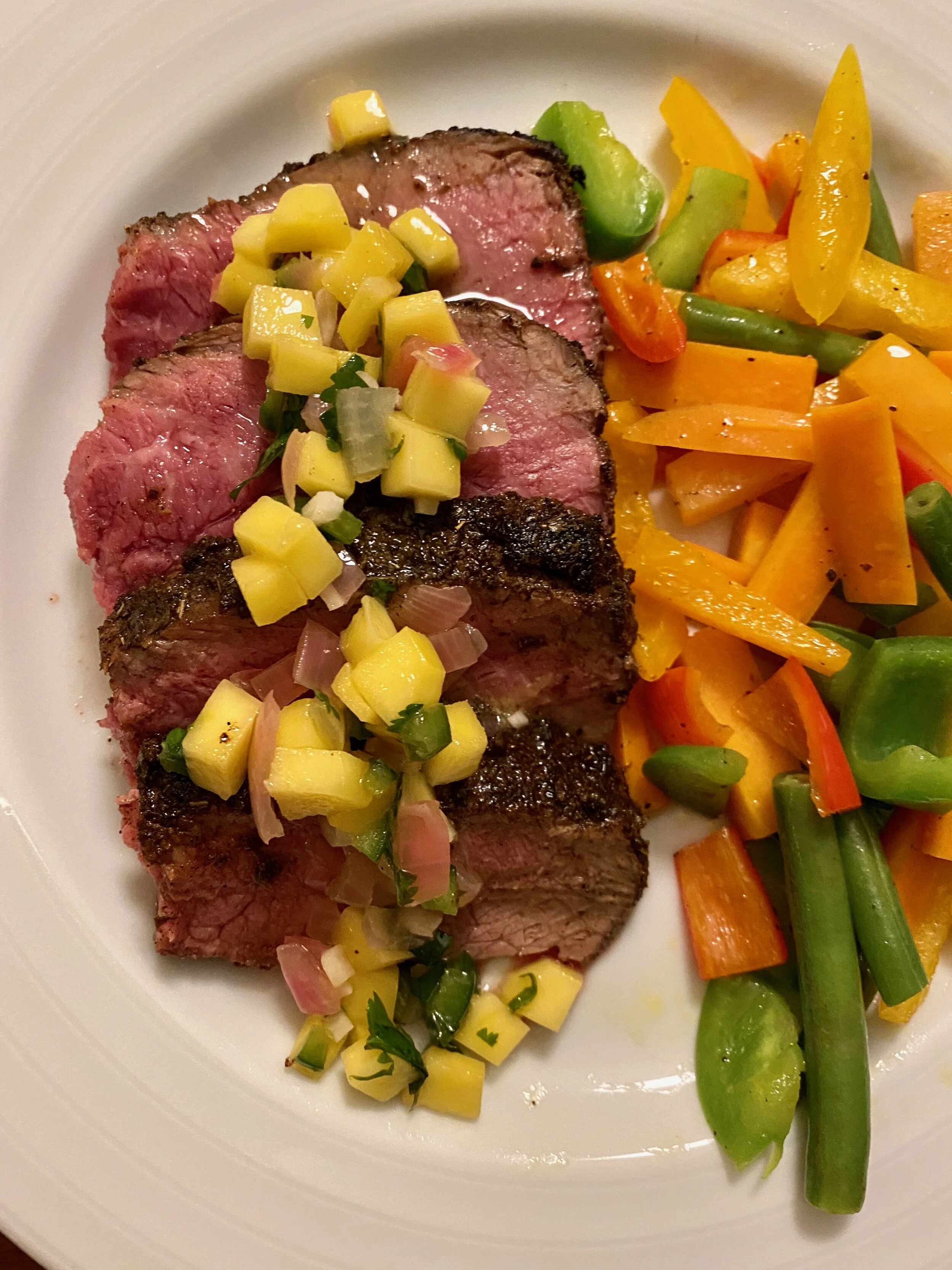 Chili-Rubbed Tri-Tip with Mango-Jalapeno Salsa