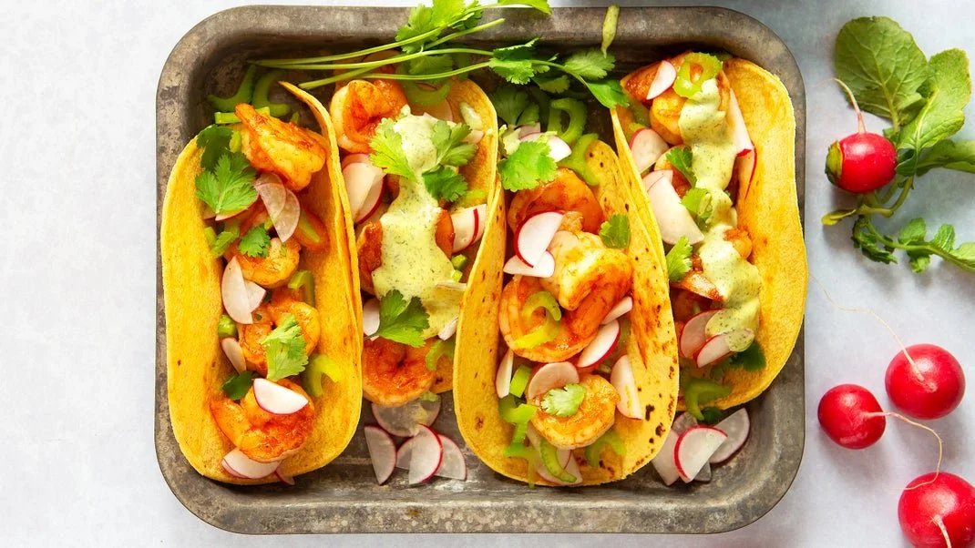 Paleo Buffalo Shrimp Tacos