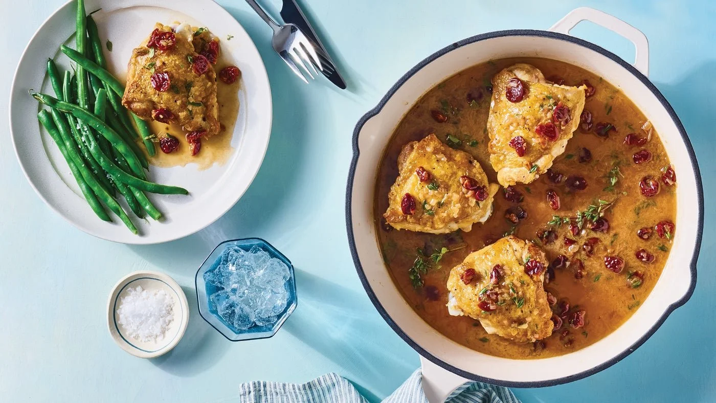 Chicken Thighs with Cherry-Marsala Pan Sauce