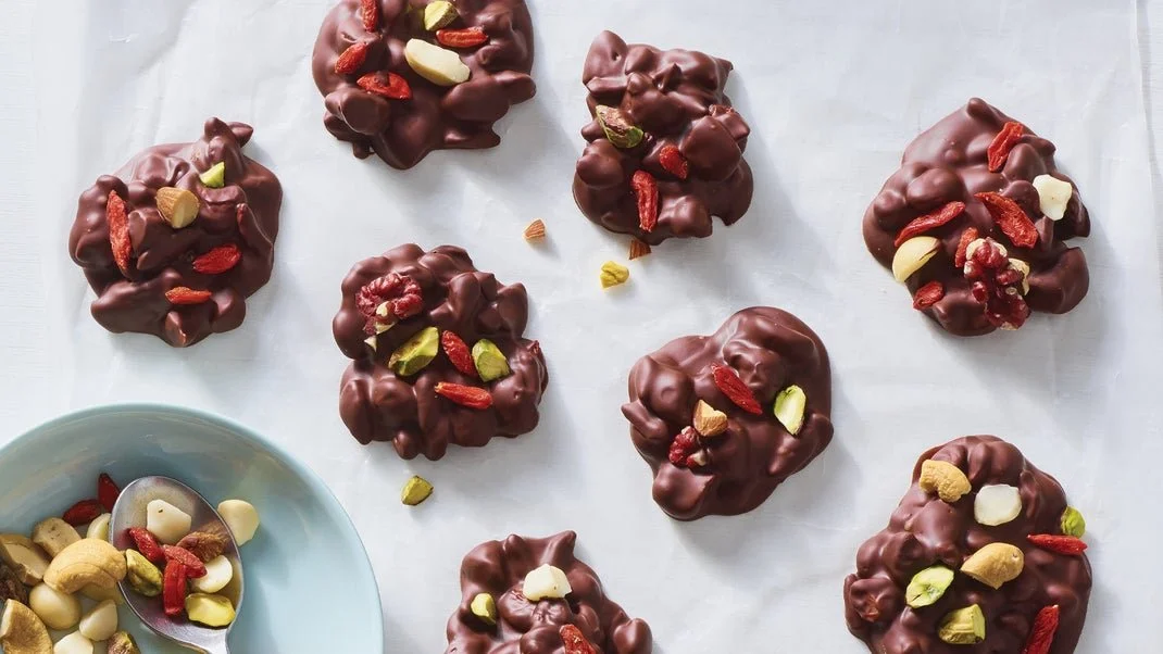 Chocolate Goji Berry Nut Clusters