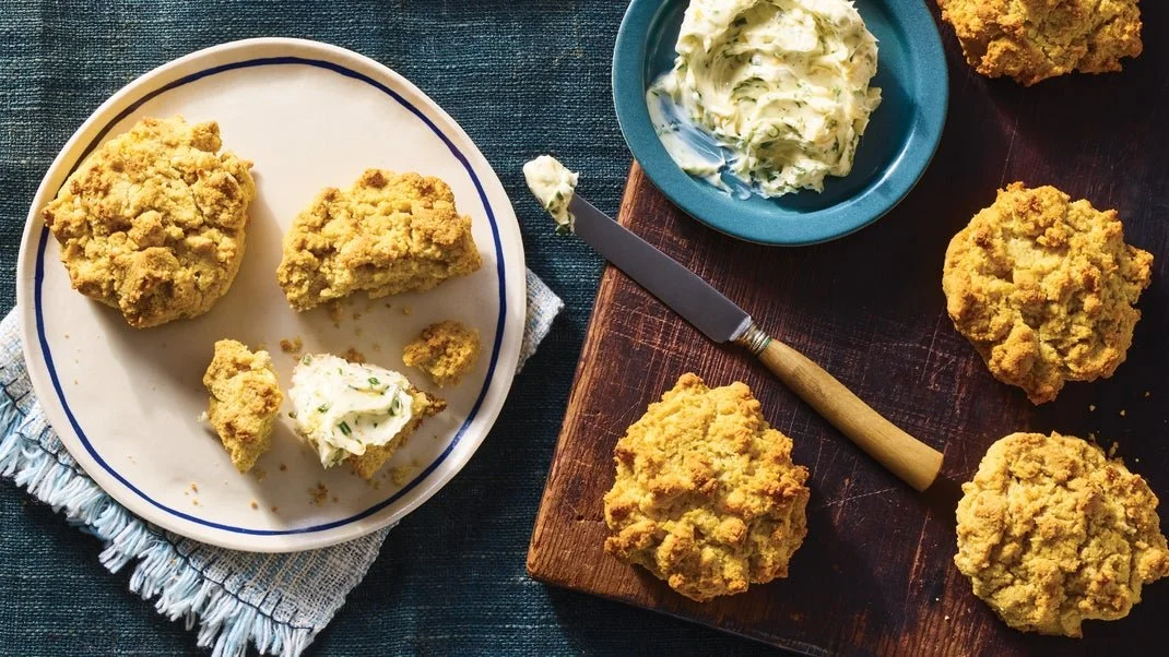 Grain-Free Sweet Potato Biscuits with Lemon-Herb Butter