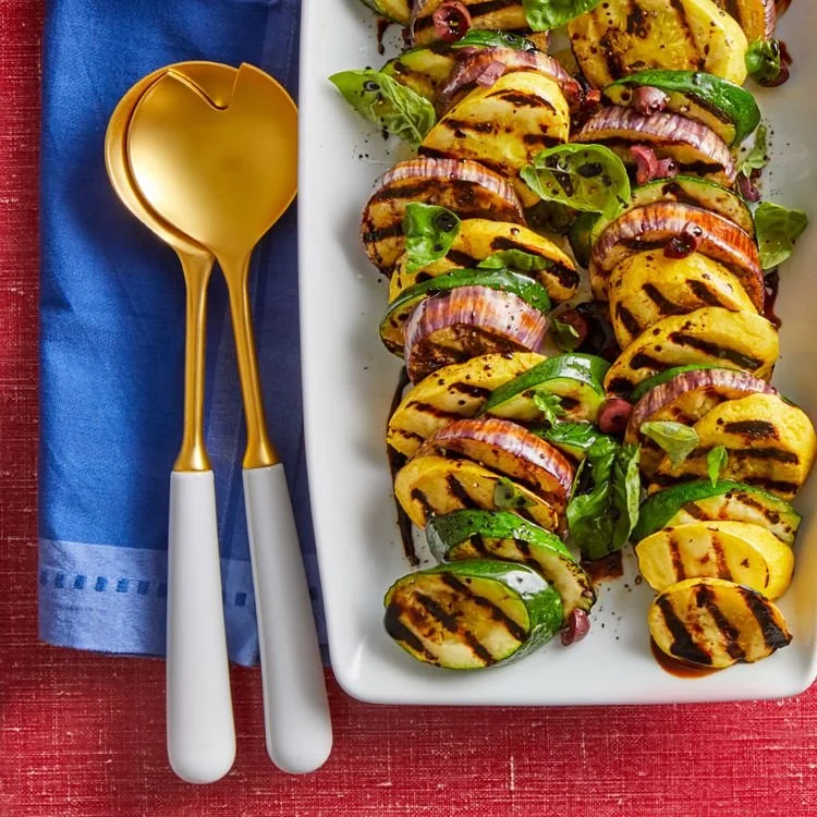 Grilled Eggplant and Summer Squash Salad