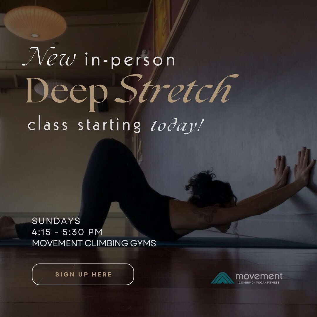 Join me as we kick off our newest addition to the schedule with some Deep Stretch self-care 💛

www.movementgyms.com/portland
(apparently the button isn&rsquo;t working&hellip;)