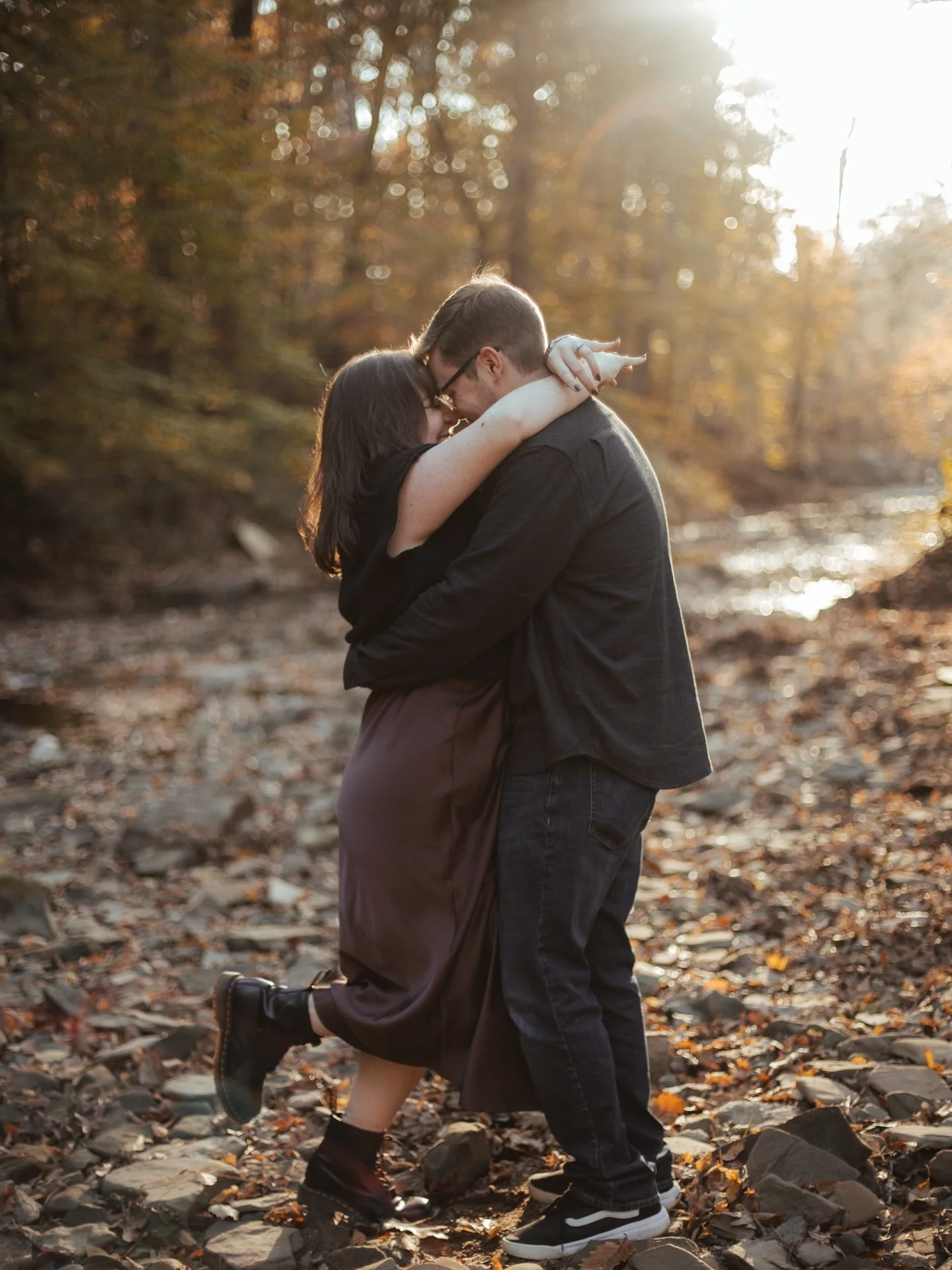 Today was the most perfectly magical Fall day for Peyton + Hunter&rsquo;s engagement session. ✨🍁 *SO* excited for their wedding next year!!