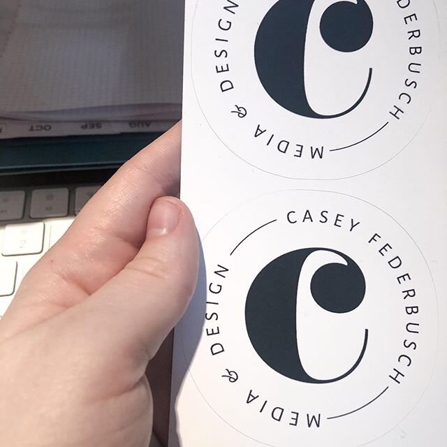 My circle mark logo stickers came!! Just wanted to share my excitement and can&rsquo;t wait to pop one on my new work laptop when I start on Monday ✨