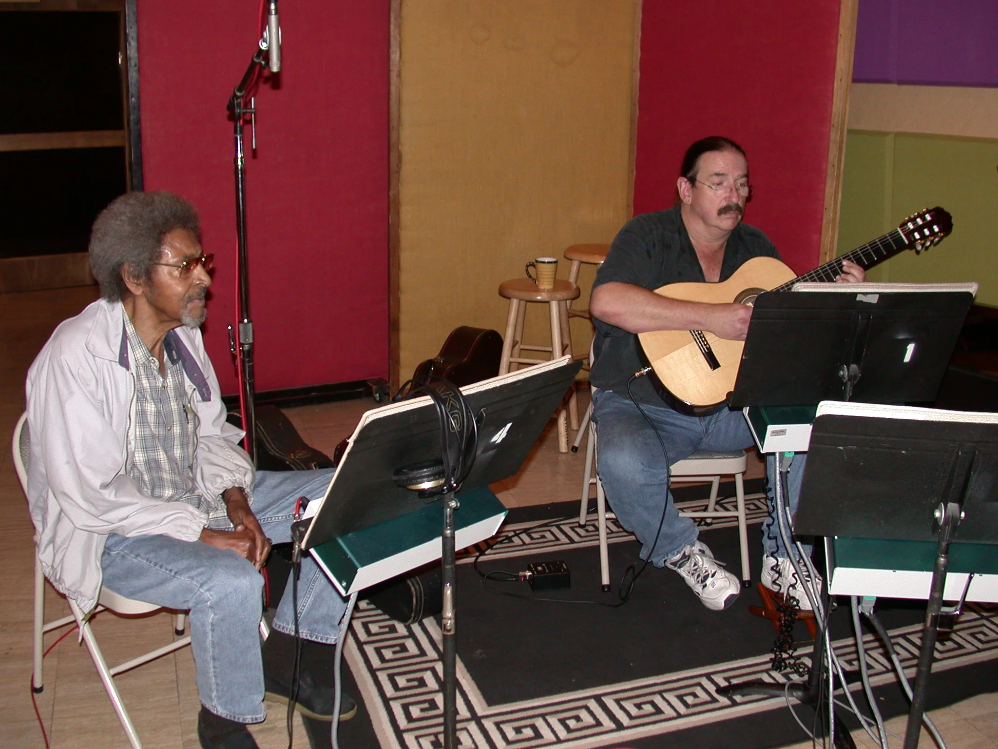 With Steve Erquiaga at Fantasy Studios recording "Sweet Lenore"