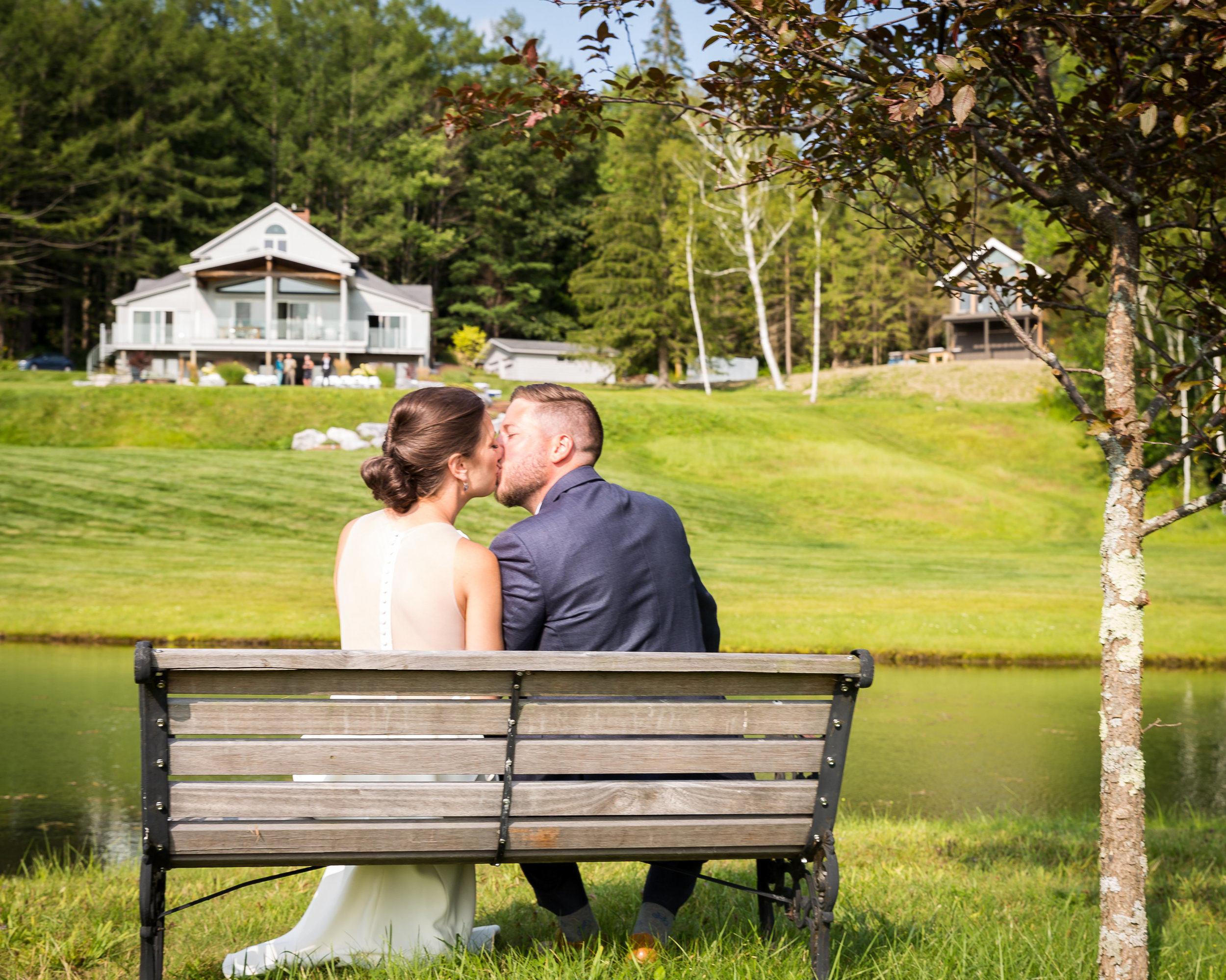 The intimate wedding left time to focus on each other