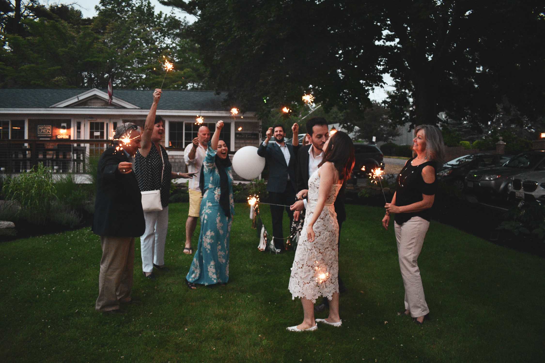 Then snuck out to the lawn for sparklers