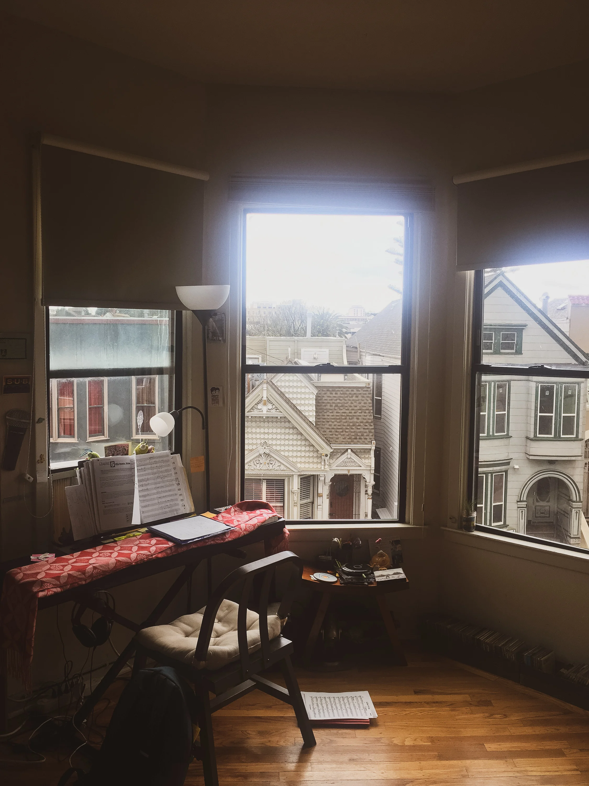 Noe Levy's living room and practice space