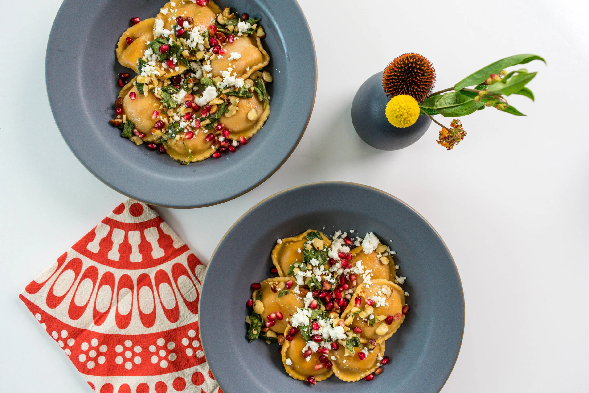 Easy Date Night Pumpkin Ravioli with Sage and Browned Butter