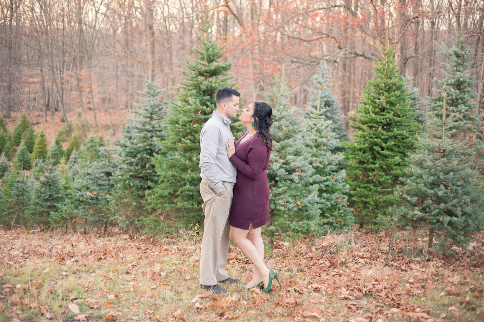 Hamden, CT Engagement Session at Joseph's Tree Farm | Monica &amp; Kevin
