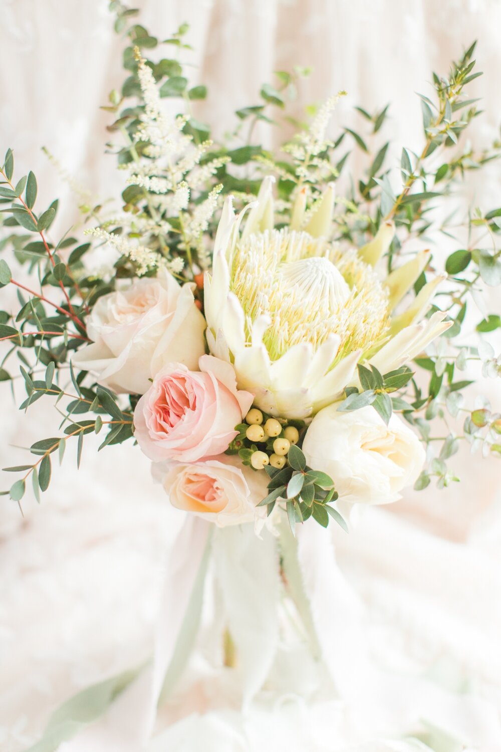 airbnb-wedding-pachaug-pond-king-protea-bridal-bouquet