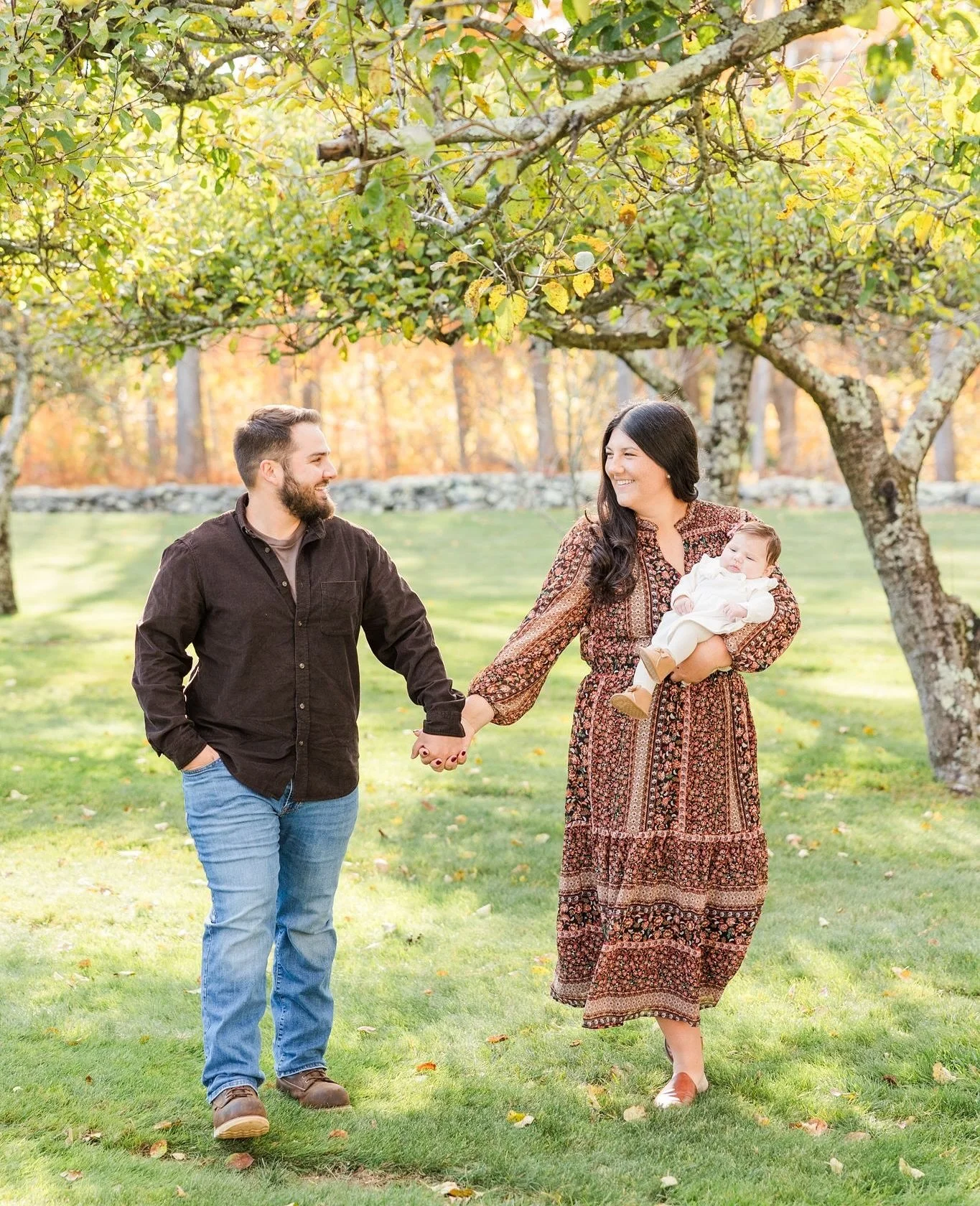 &bull;BLOG POST&bull; This autumn family session had all of my favorite components of a perfect fall day: golden light, vibrant colors of the leaves, and a crispness in the air.  I loved having Anna and Stephen in front of my camera again, this time 