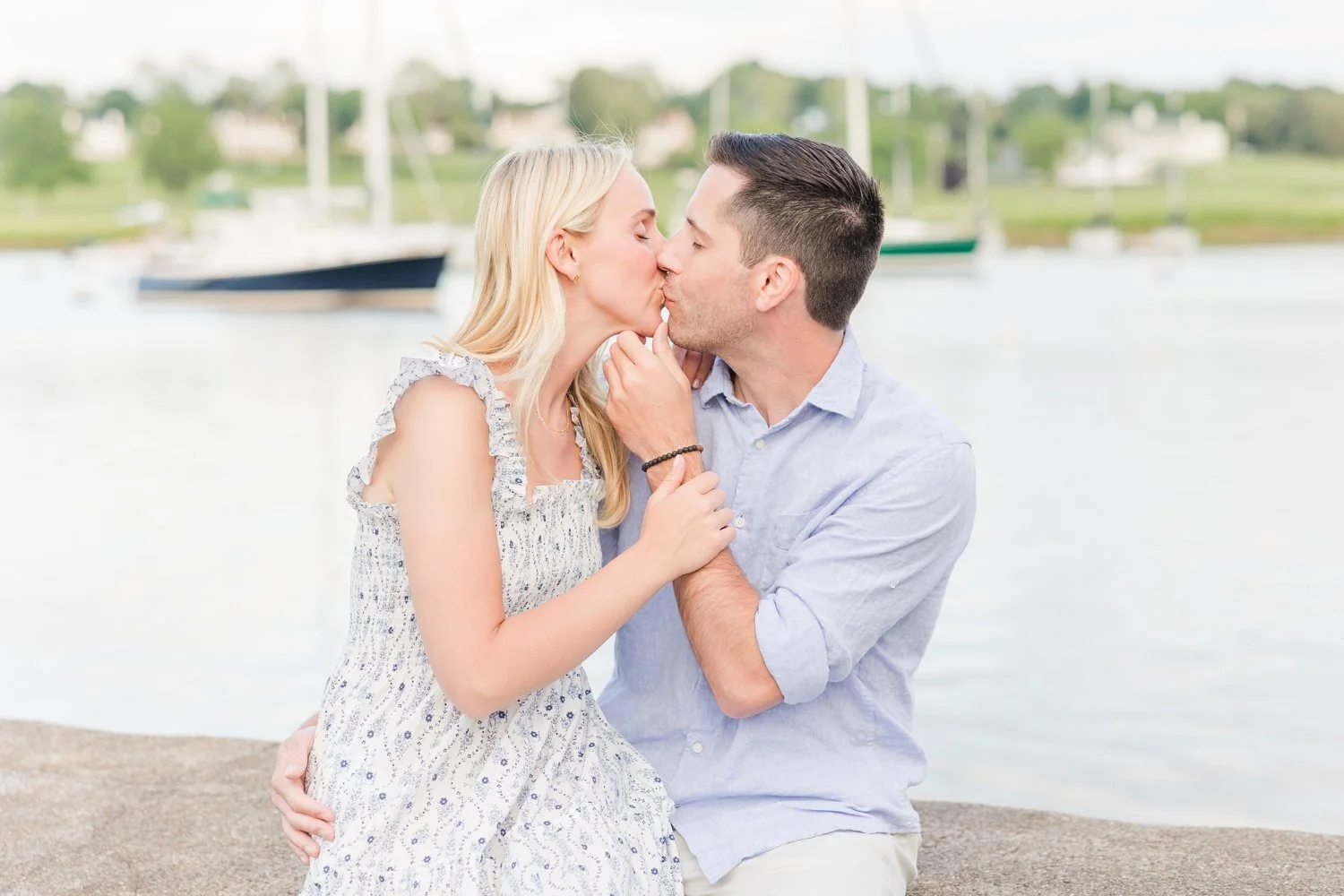 Quintessential New England Engagement Session at Southport Harbor in Fairfield, CT | Devon &amp; Kevin