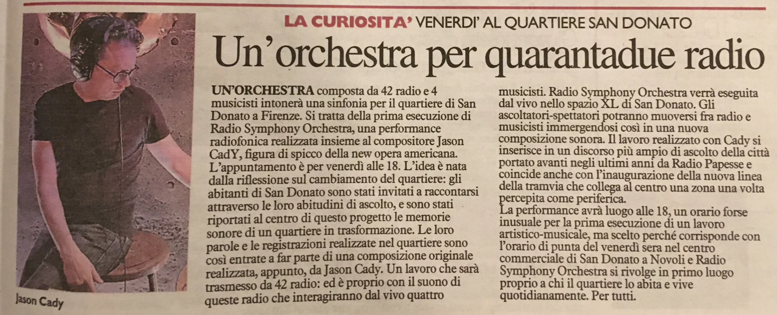 La Nazione, February 19, 2019