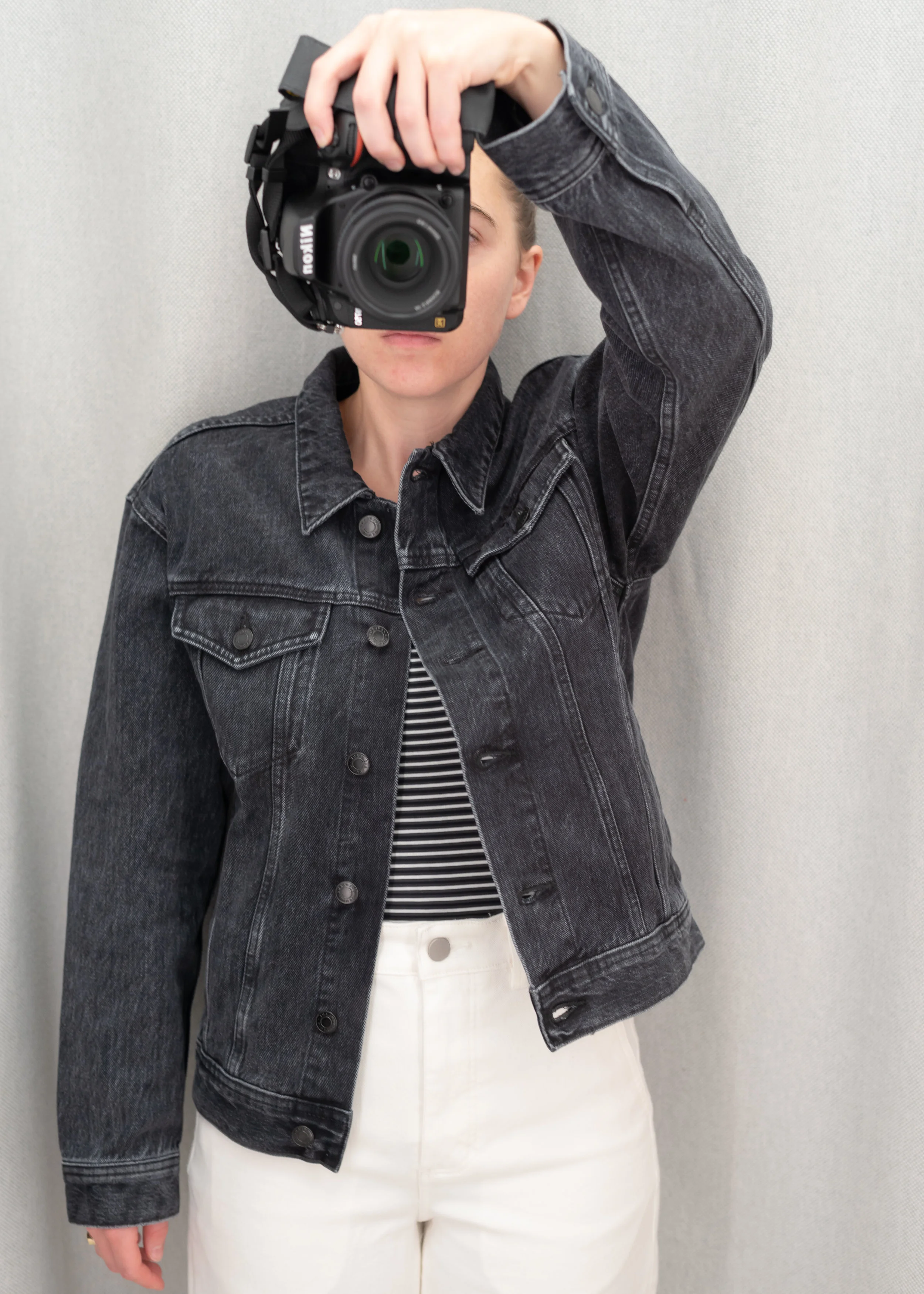 everlane black denim jacket