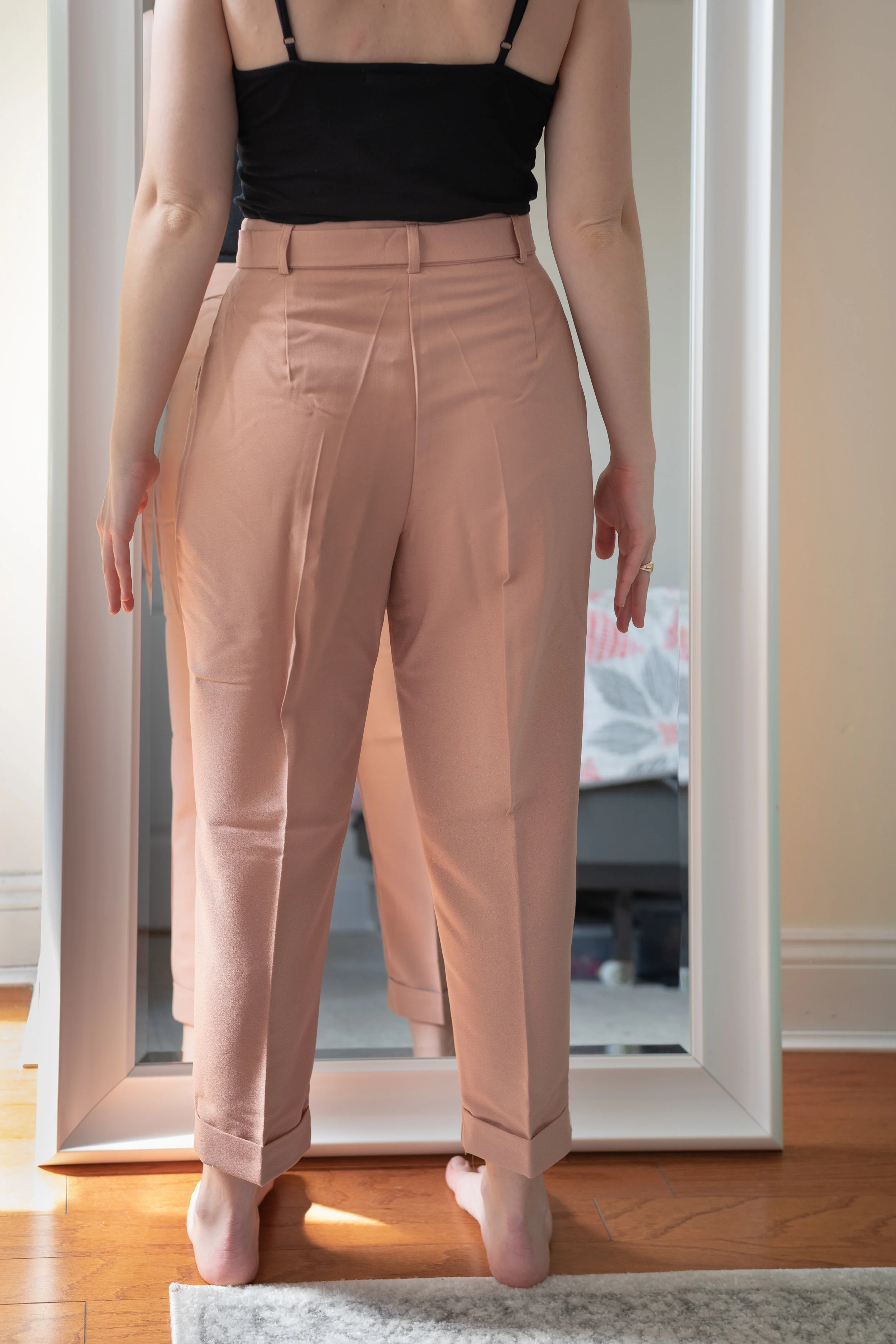 ASOS DESIGN Petite Woven Peg Pants with Obi Tie - Size 6 Petite