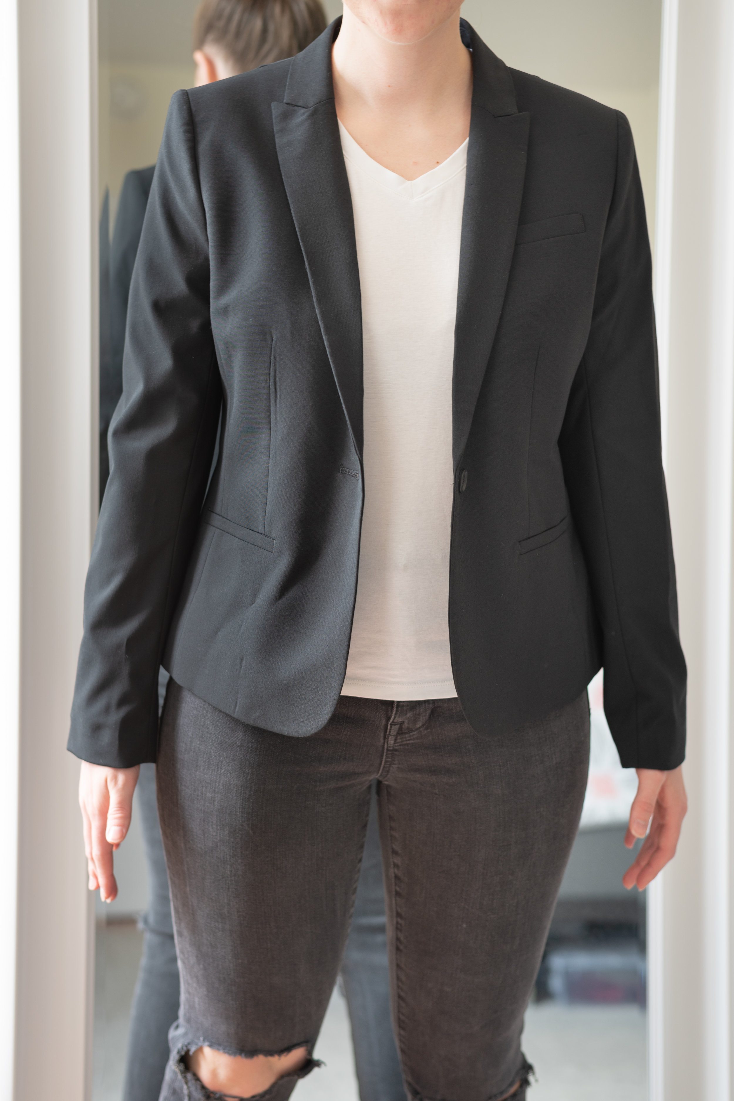 DFBB Women Long Sleeve Pure Color Midi Outerwear Loose Fit Blazer Jacket Suit Coat 