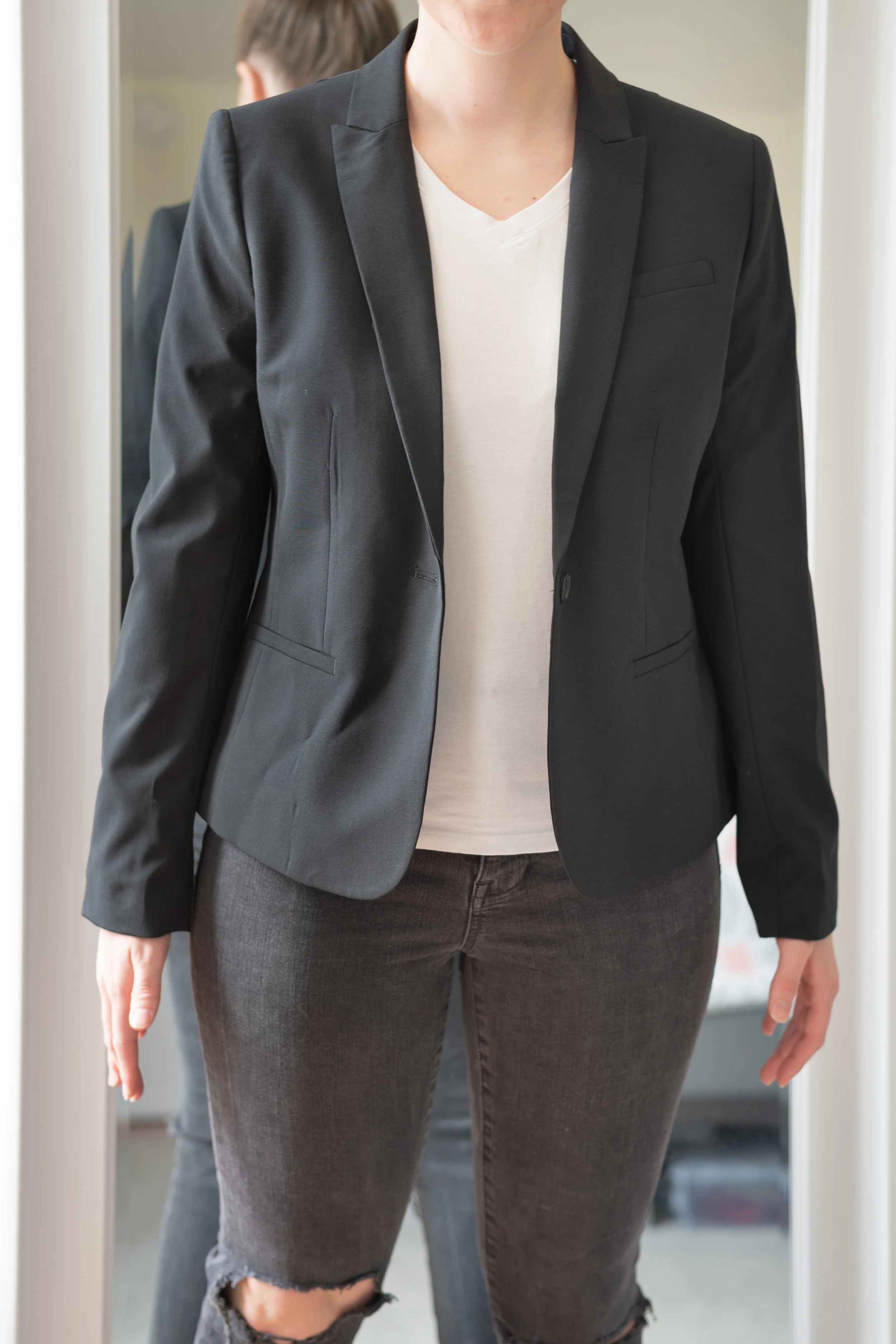 Banana Republic Petite Classic-Fit Washable Italian Wool-Blend Blazer - Size 6 Petite