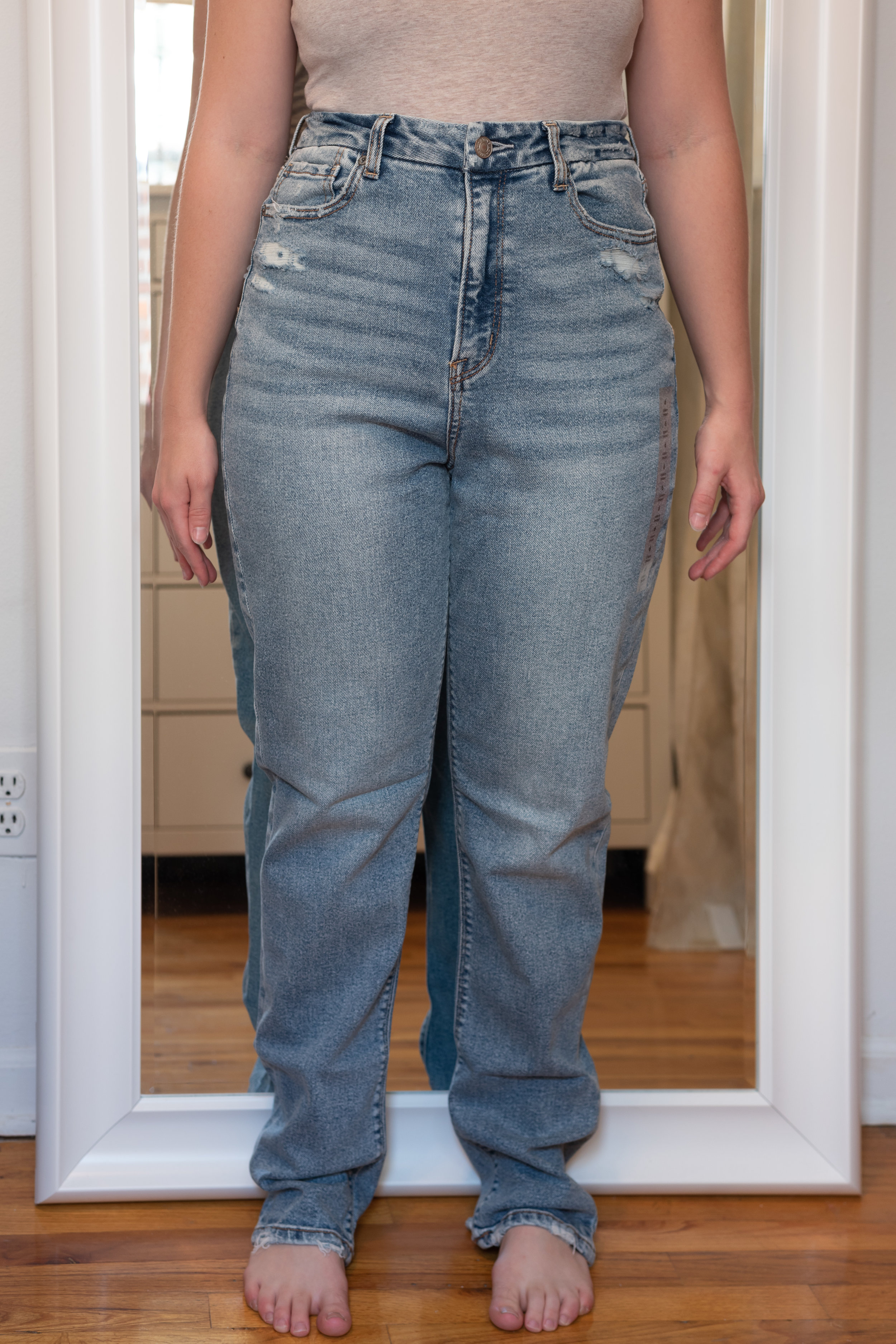american eagle curvy stretch mom jeans