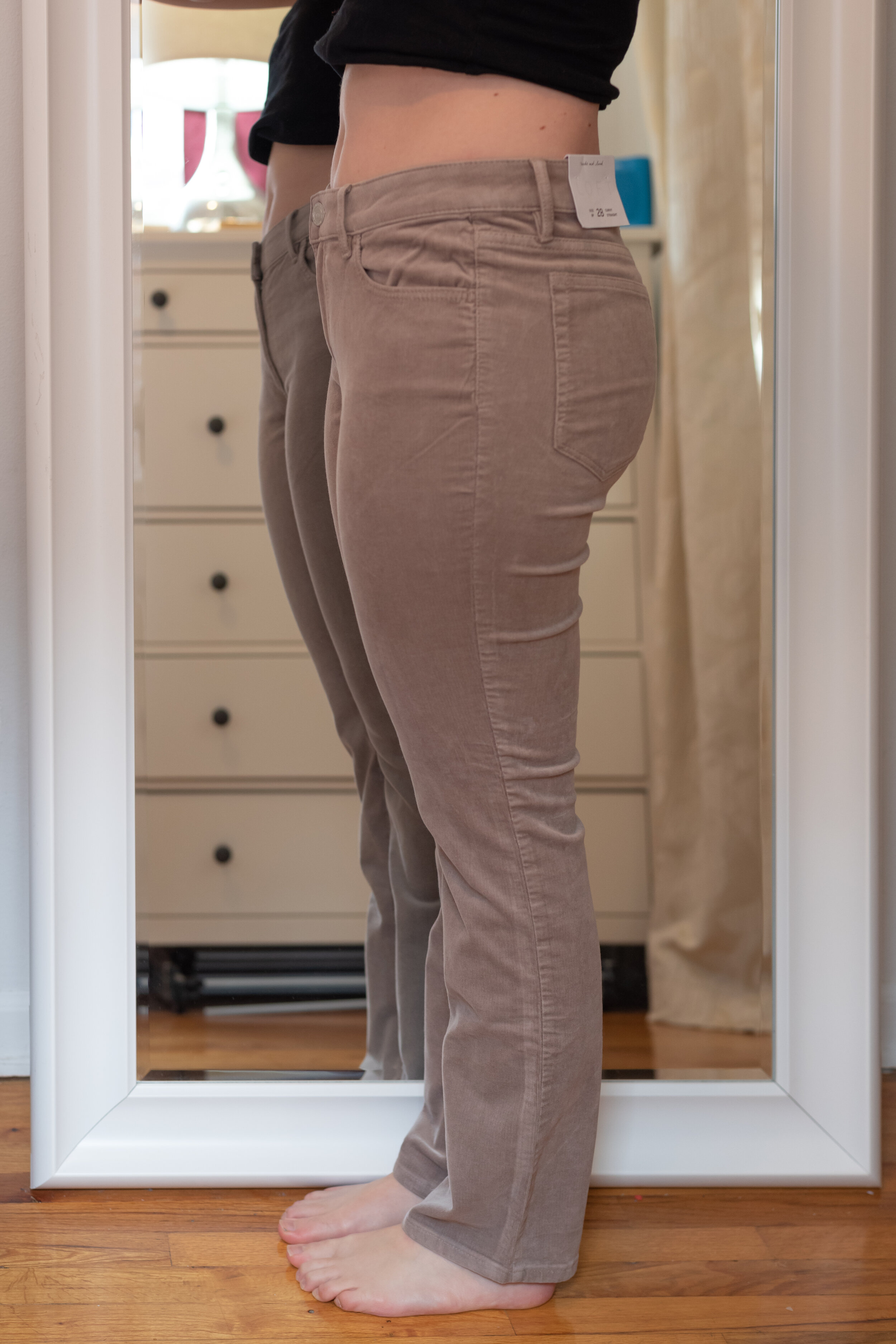women's slim corduroy pants
