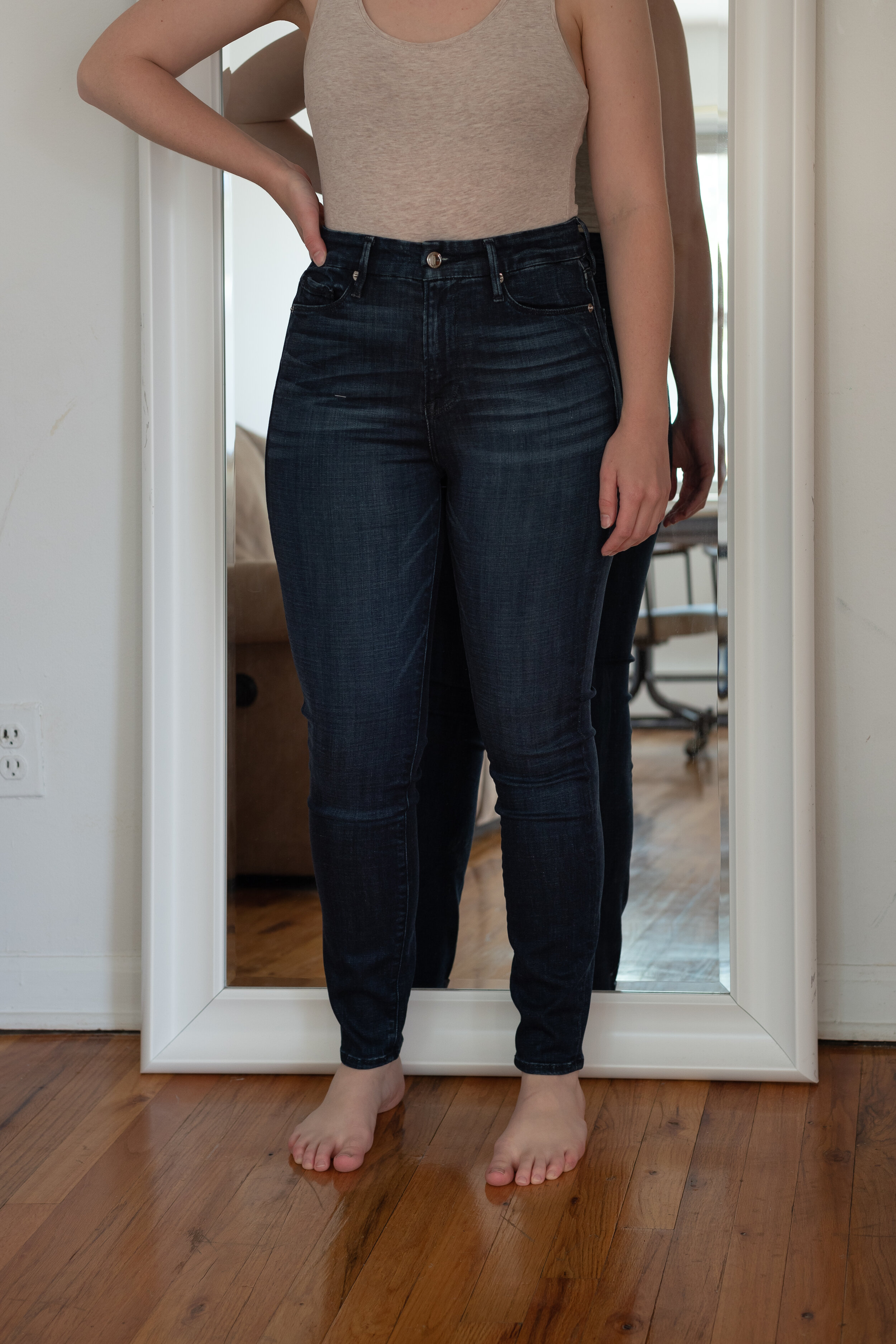 good american jeans high waisted