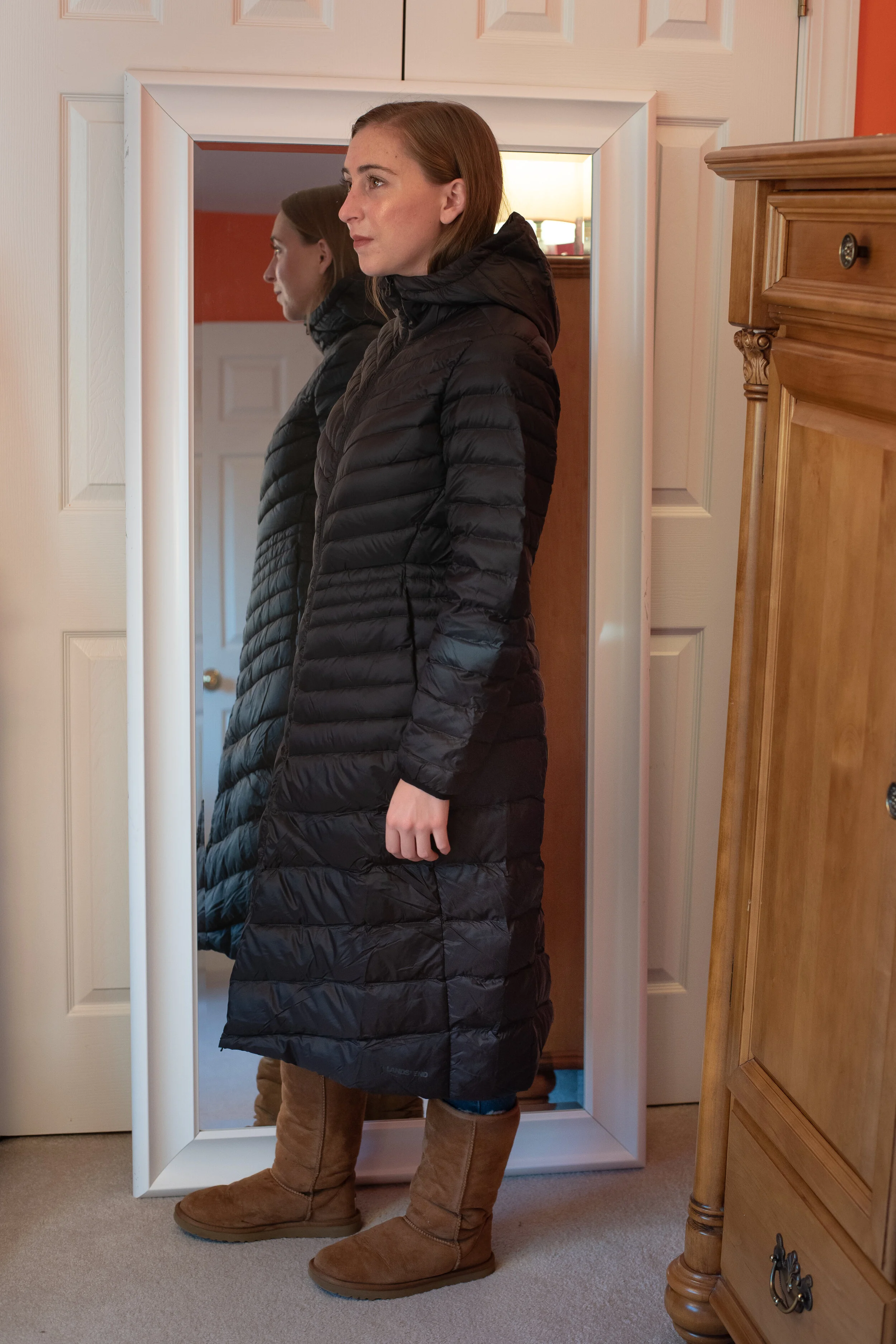 petite packable down coat